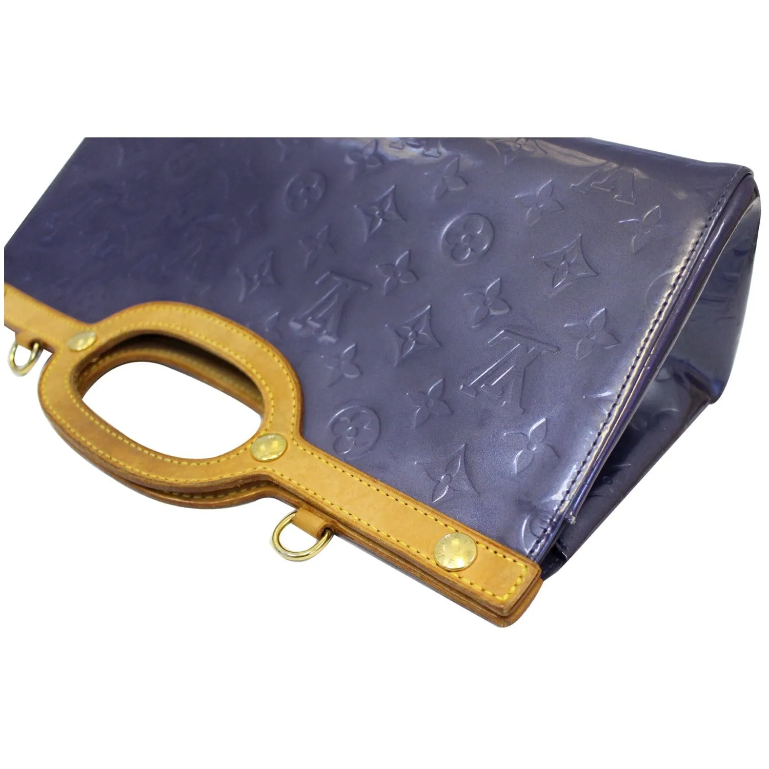 LOUIS VUITTON Roxbury Drive Monogram Vernis Clutch Bag Blue