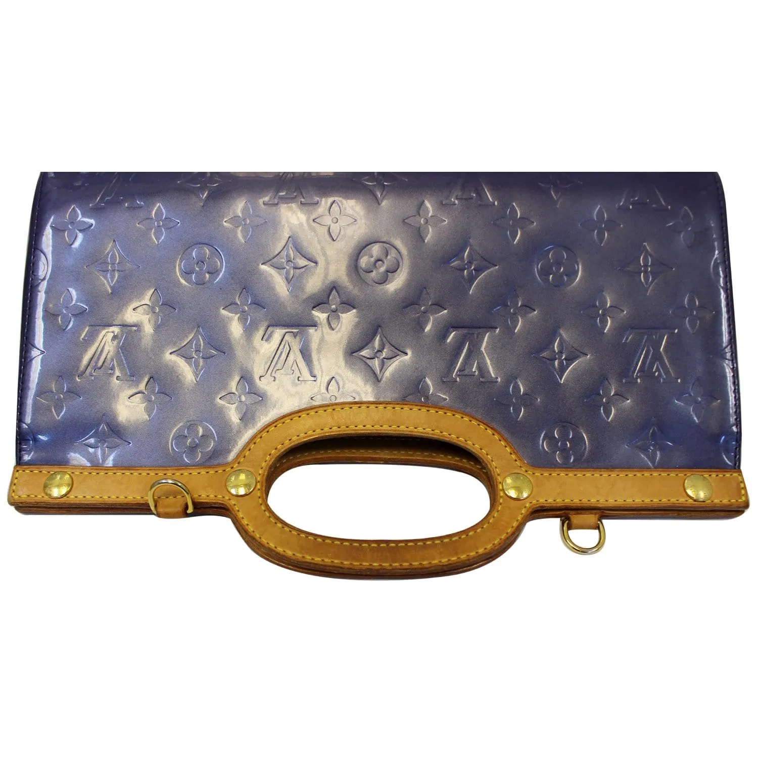 LOUIS VUITTON Roxbury Drive Monogram Vernis Clutch Bag Blue