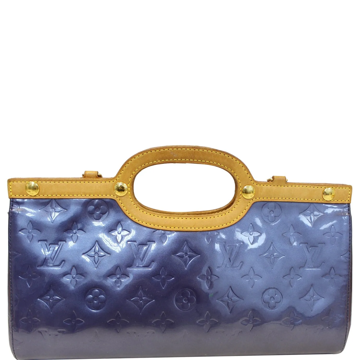LOUIS VUITTON Roxbury Drive Monogram Vernis Clutch Bag Blue