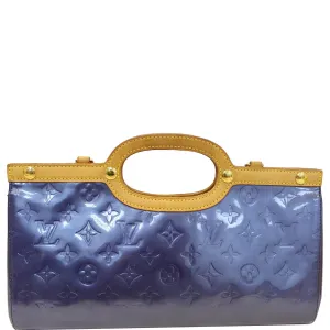 LOUIS VUITTON Roxbury Drive Monogram Vernis Clutch Bag Blue