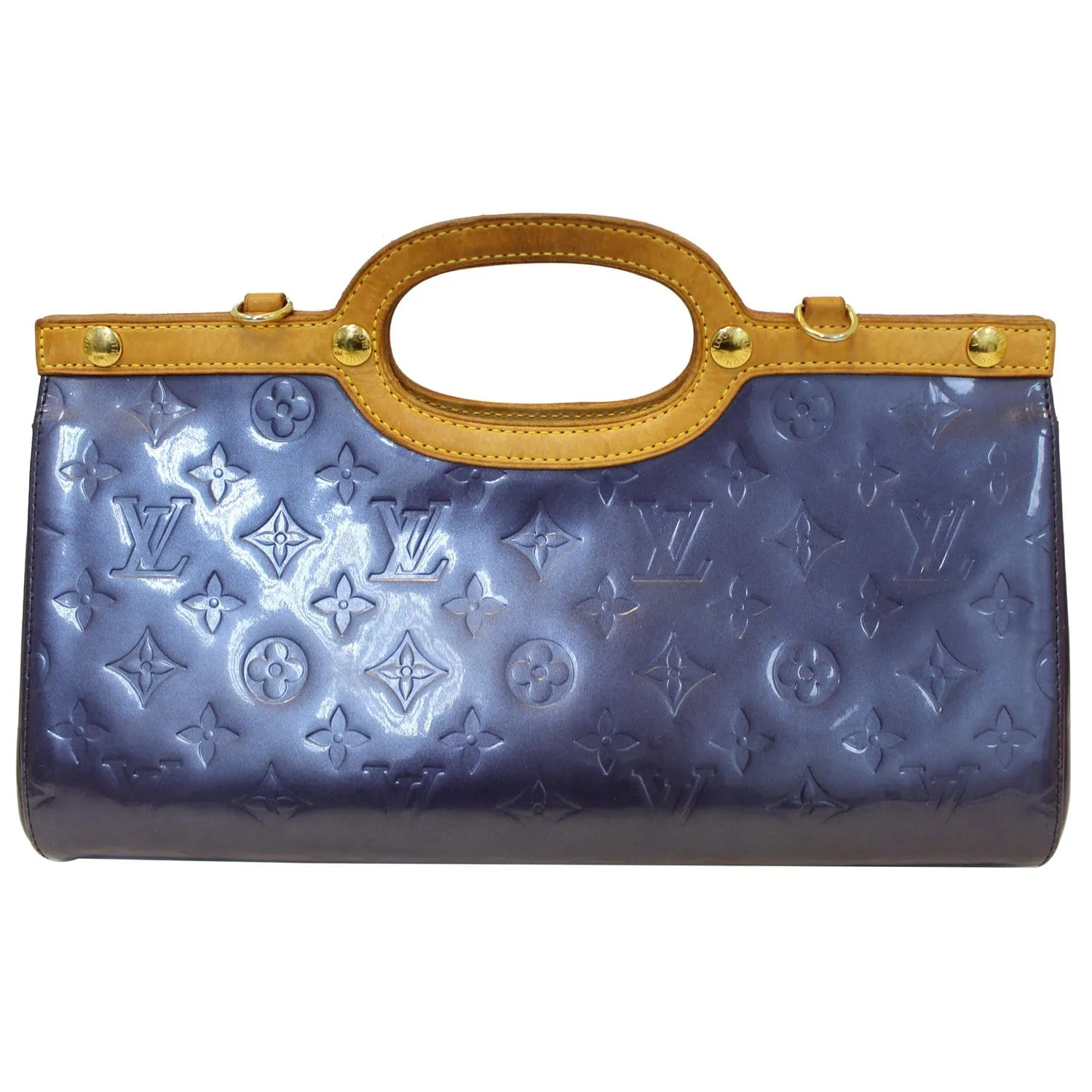 LOUIS VUITTON Roxbury Drive Monogram Vernis Clutch Bag Blue