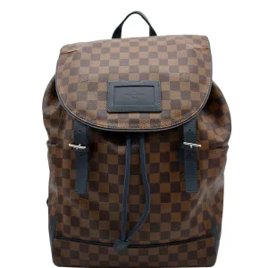 LOUIS VUITTON Runner Damier Ebene Backpack Bag Brown