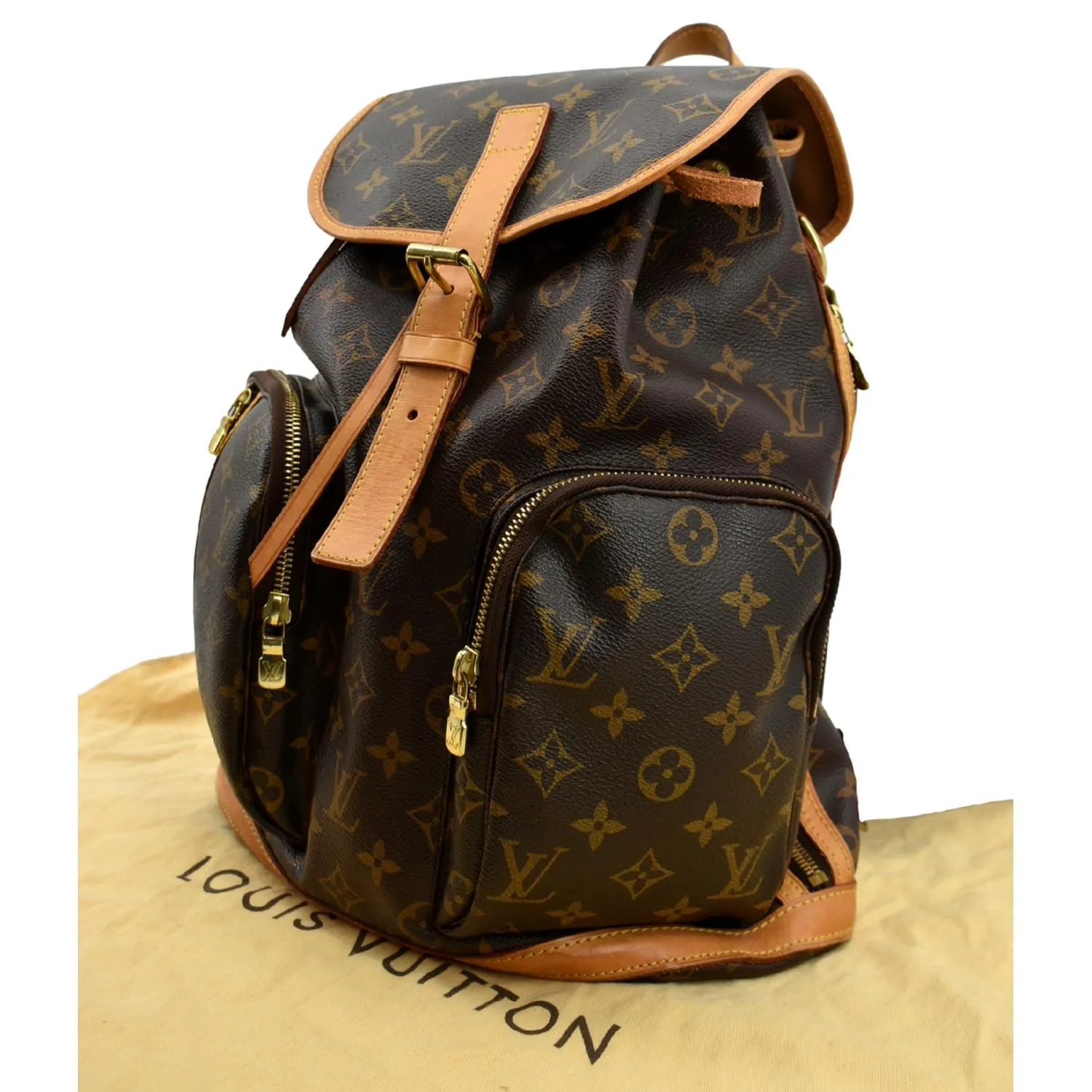 LOUIS VUITTON Sac A Dos Bosphore Monogram Canvas Backpack Bag Brown