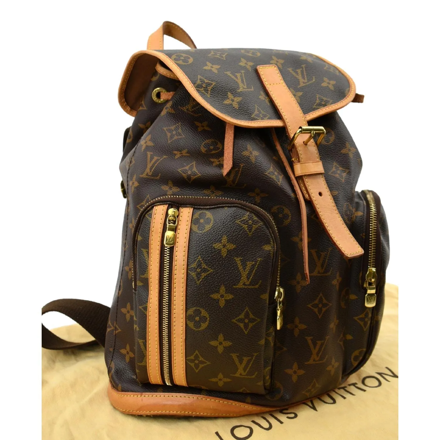 LOUIS VUITTON Sac A Dos Bosphore Monogram Canvas Backpack Bag Brown