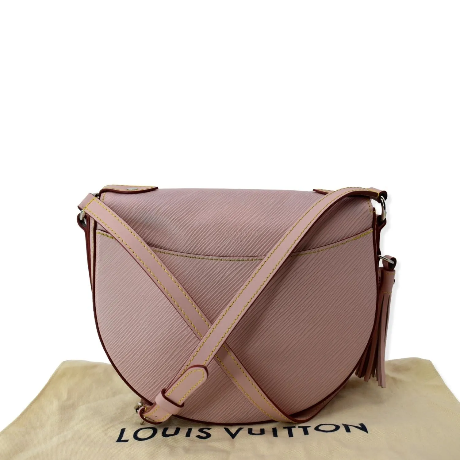 LOUIS VUITTON Saint Cloud Epi Leather Shoulder Bag Rose Ballerine
