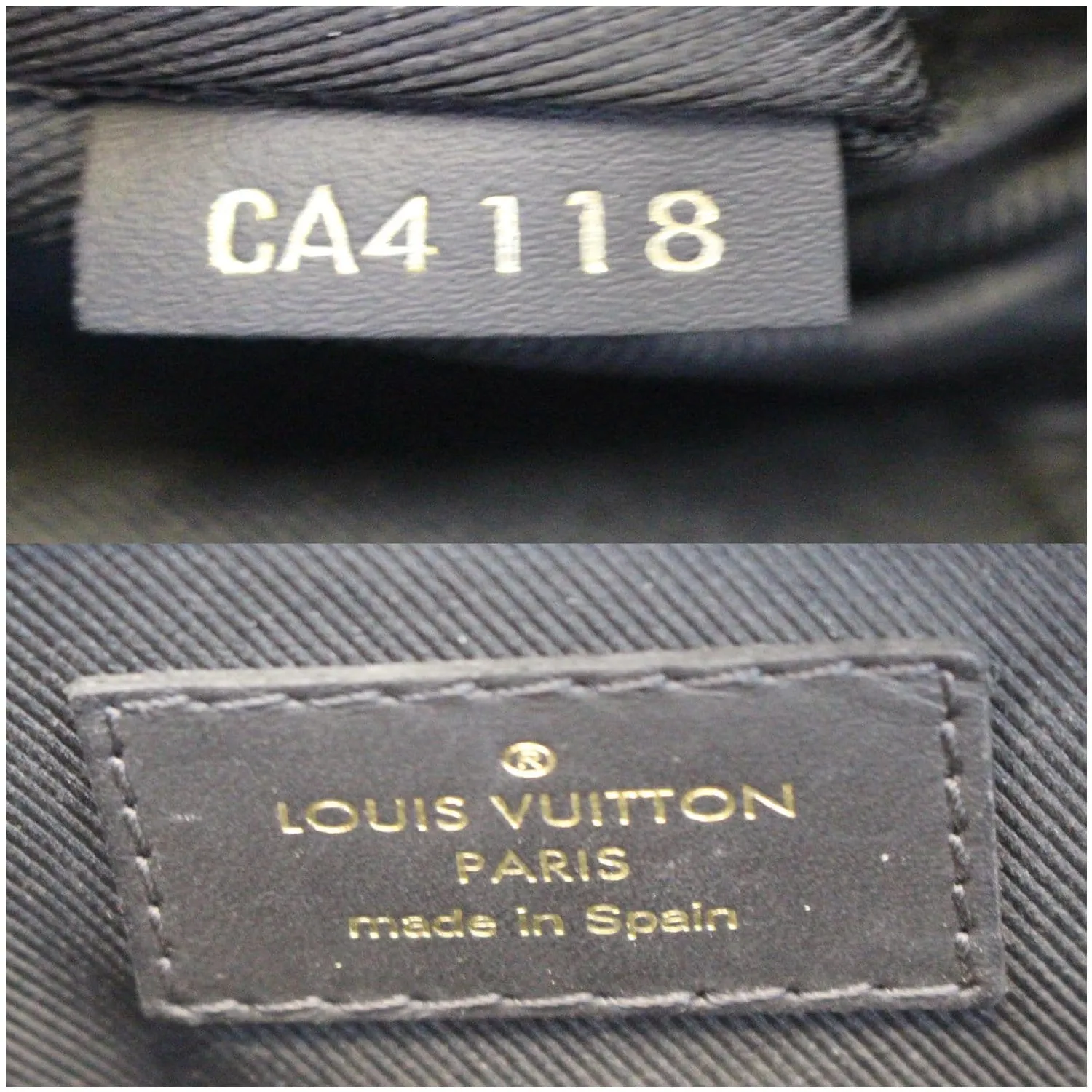 LOUIS VUITTON Saintonge Monogram Canvas Shoulder Bag Noir Black