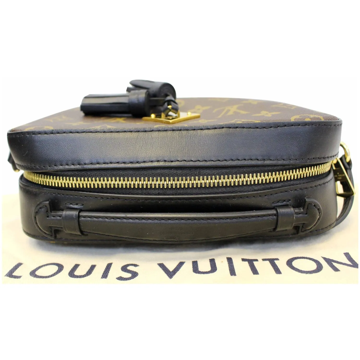 LOUIS VUITTON Saintonge Monogram Canvas Shoulder Bag Noir Black