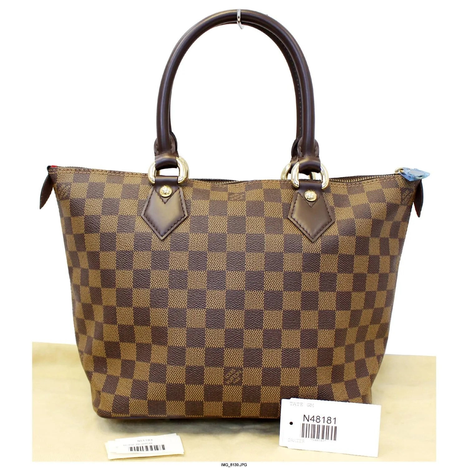 LOUIS VUITTON Saleya PM  Damier Ebene Brown Tote Shoulder Bag