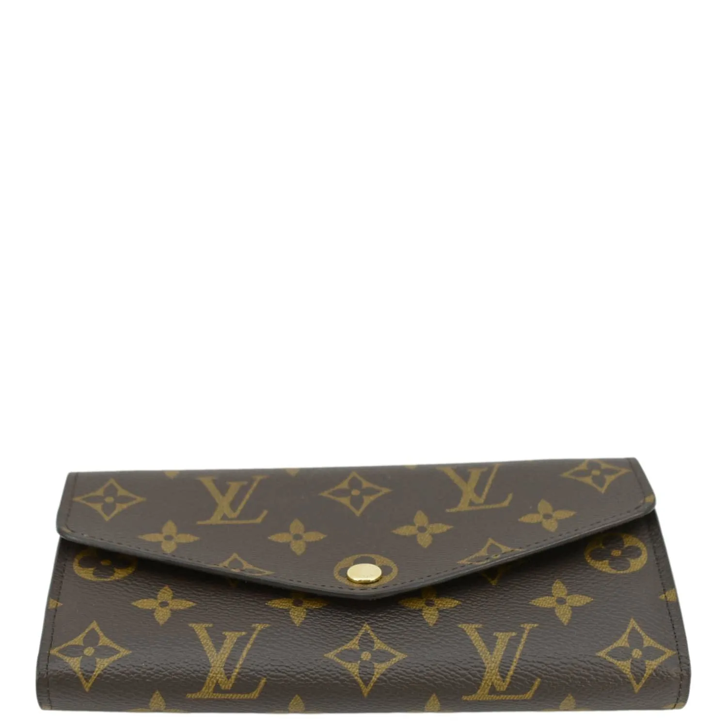 LOUIS VUITTON Sarah Monogram Canvas Wallet Brown