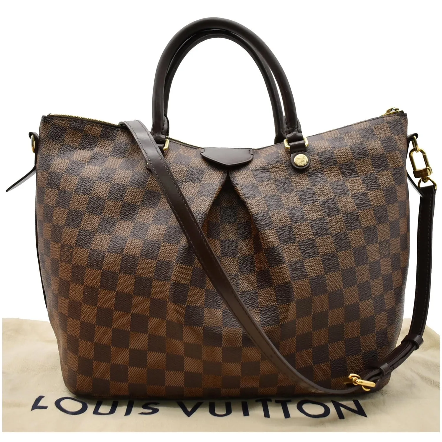 LOUIS VUITTON Siena MM Damier Ebene Shoulder Bag Brown - 10% OFF