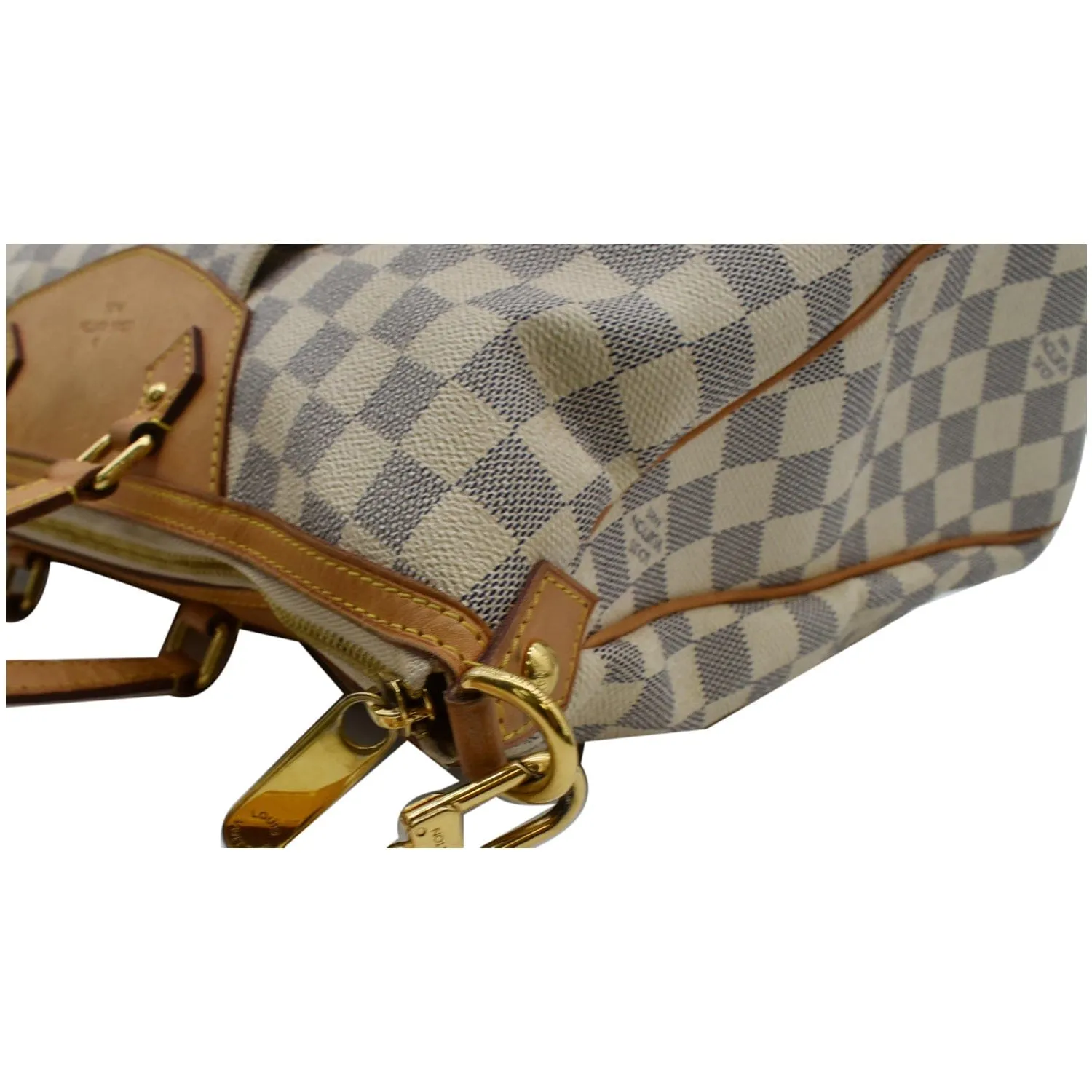 LOUIS VUITTON Siracusa GM Damier Azur Shoulder Bag White- 10% OFF