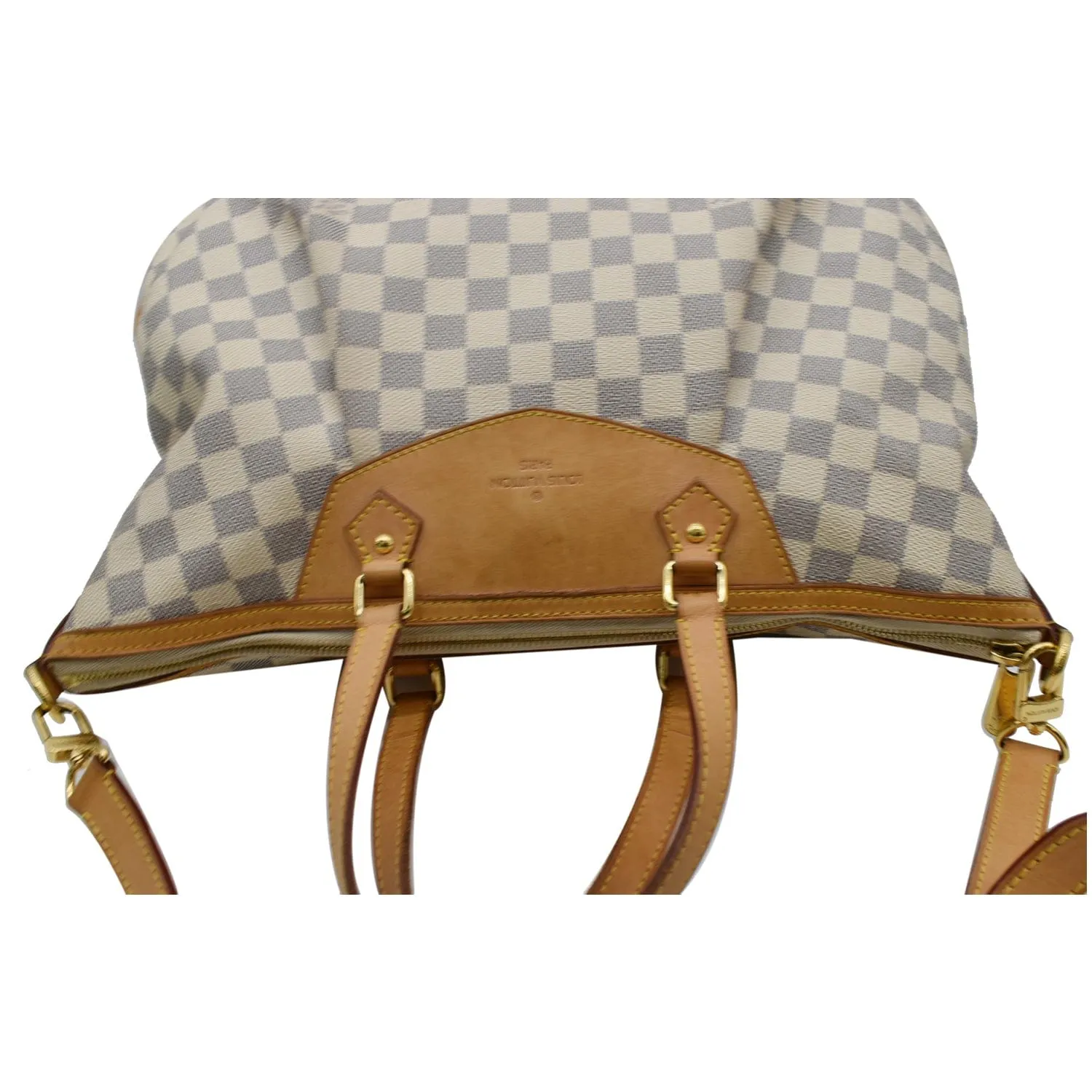 LOUIS VUITTON Siracusa GM Damier Azur Shoulder Bag White- 10% OFF