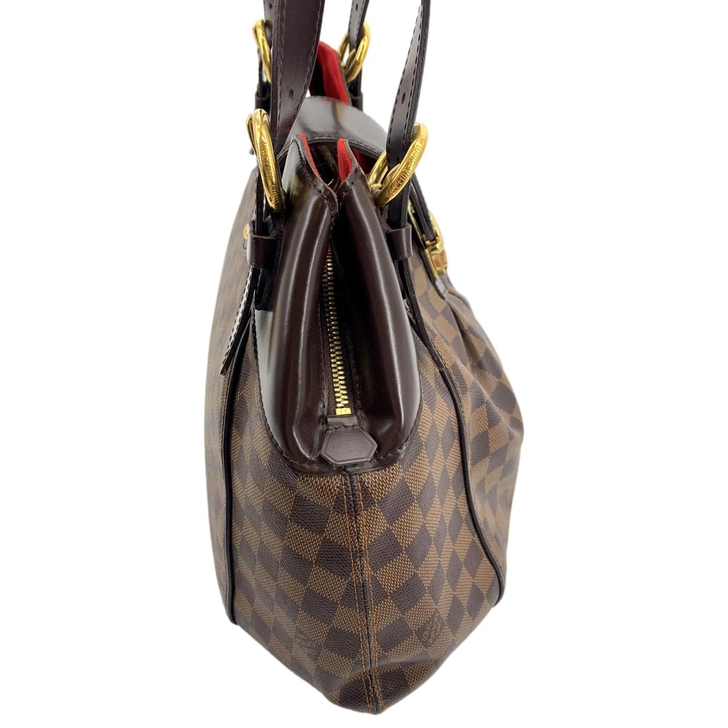 LOUIS VUITTON Sistina GM Damier Ebene Shoulder Bag Brown