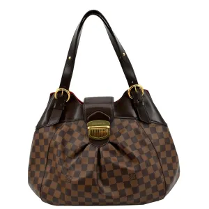 LOUIS VUITTON Sistina GM Damier Ebene Shoulder Bag Brown