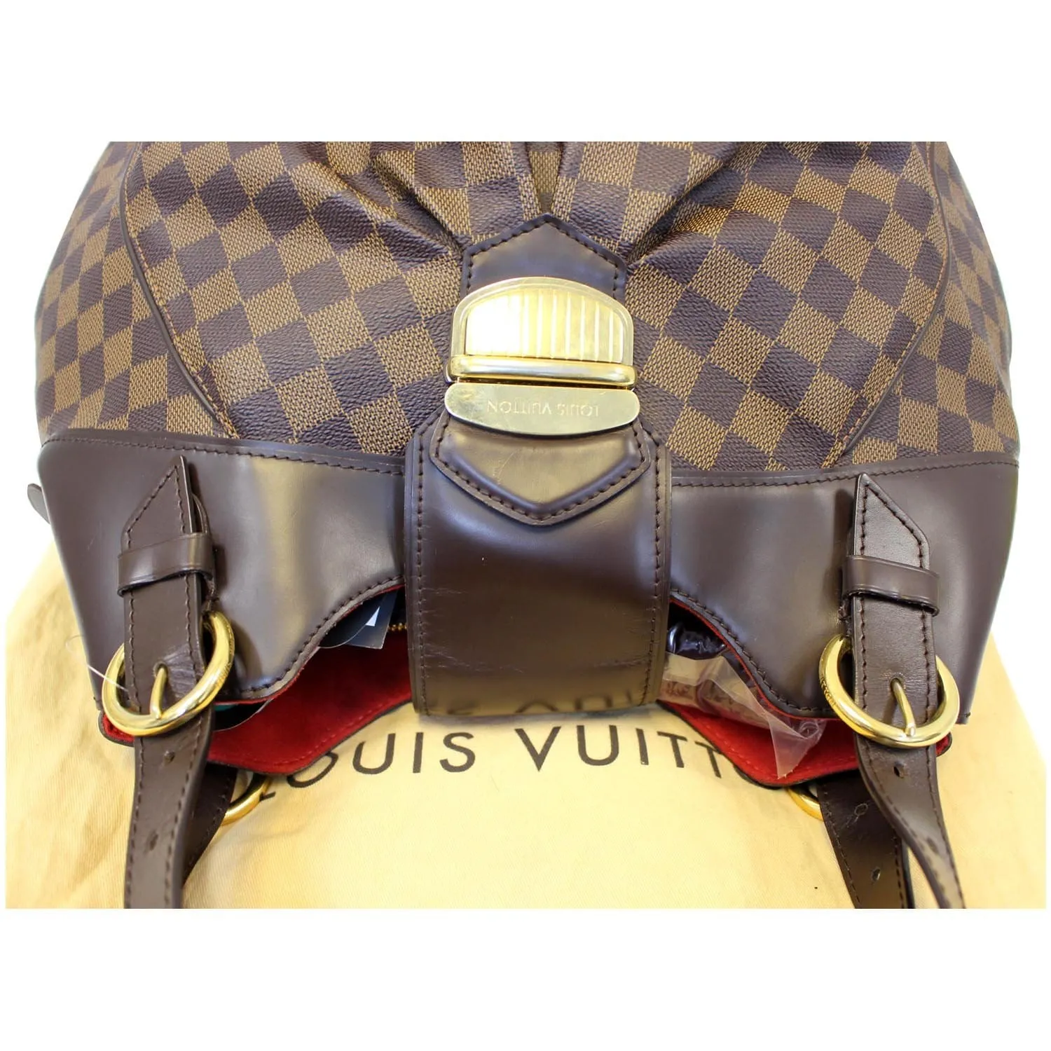 LOUIS VUITTON Sistina GM Damier Ebene Shoulder Handbag