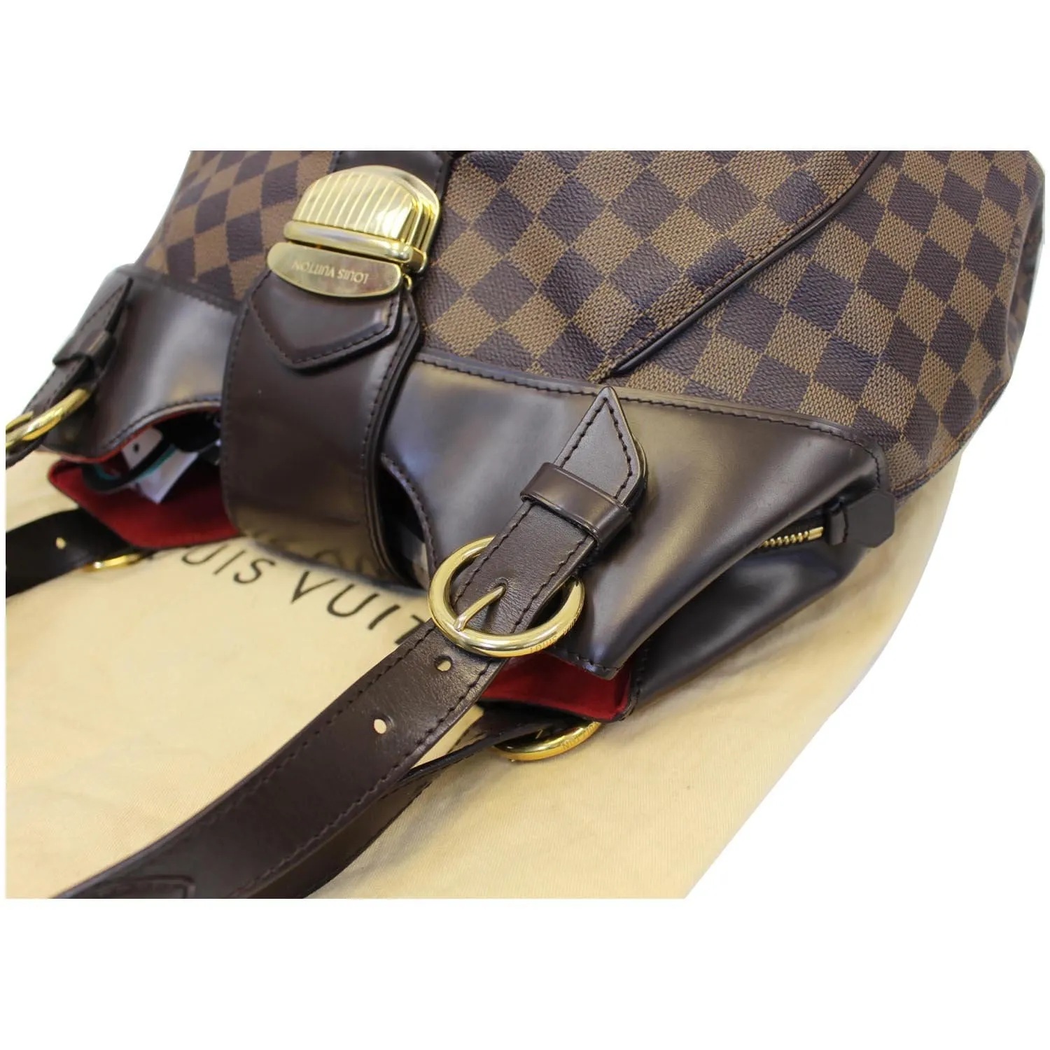 LOUIS VUITTON Sistina GM Damier Ebene Shoulder Handbag