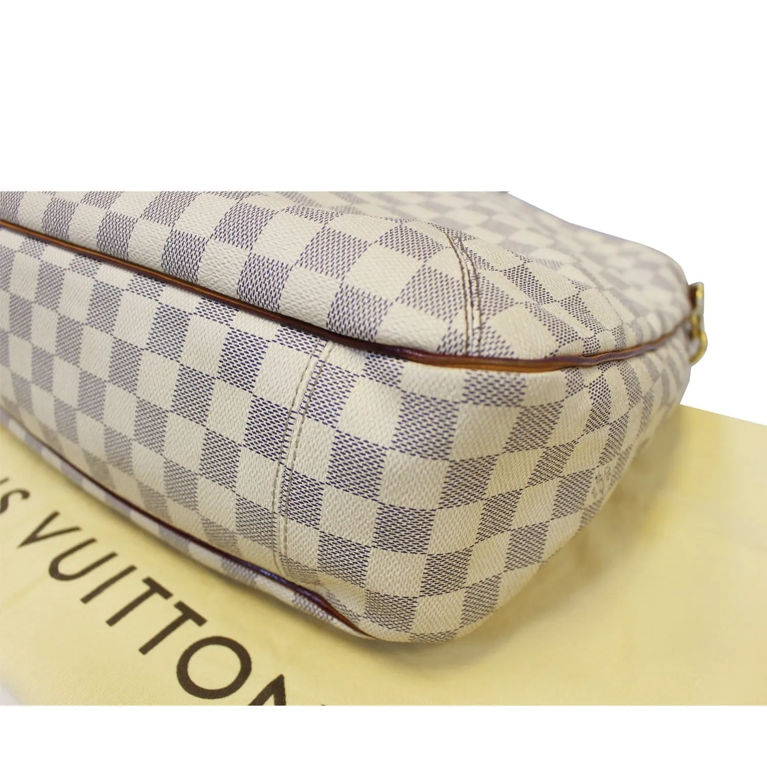 LOUIS VUITTON Soffi Damier Azur White Satchel Shoulder Bag