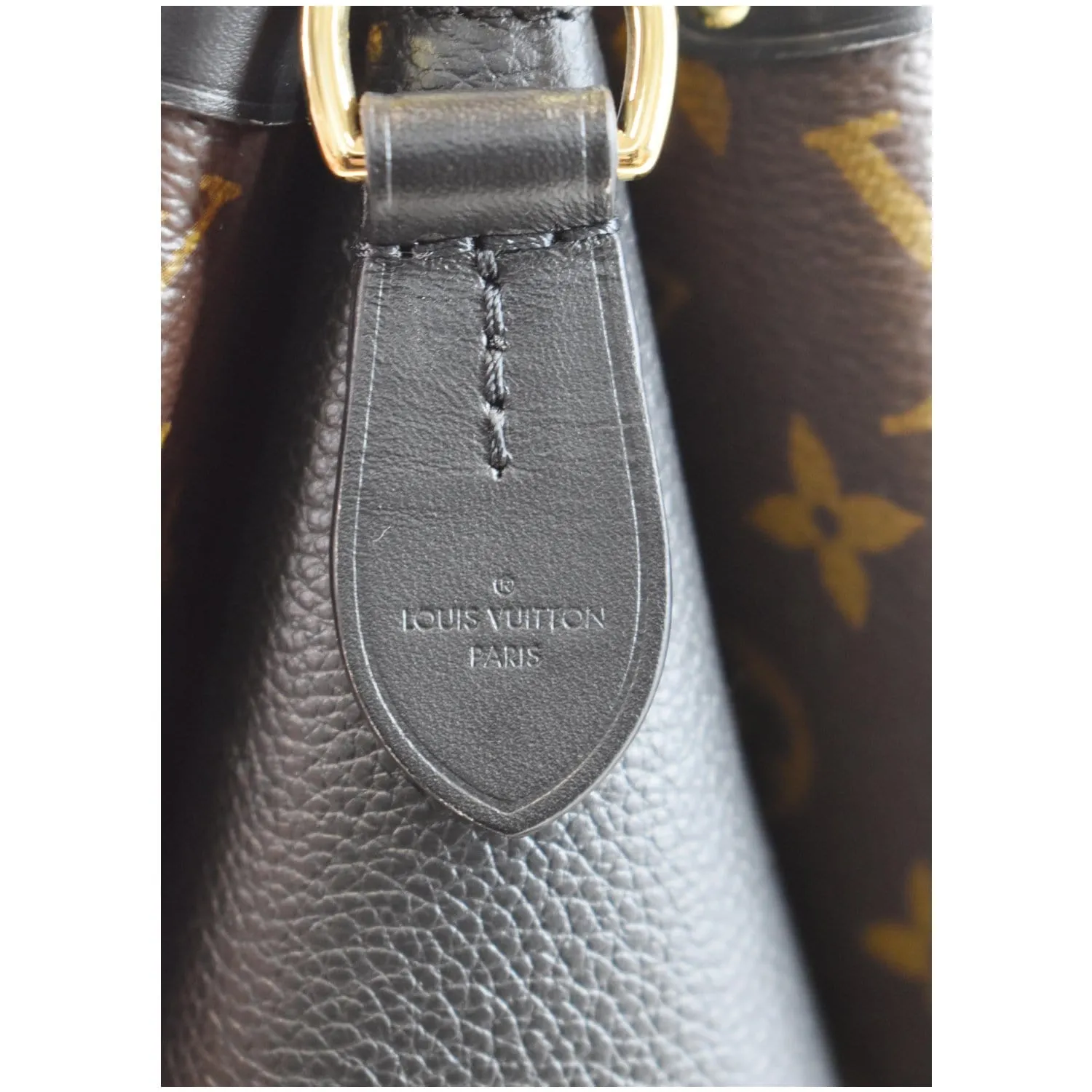 LOUIS VUITTON Soufflot MM Monogram Canvas Shoulder Bag Black