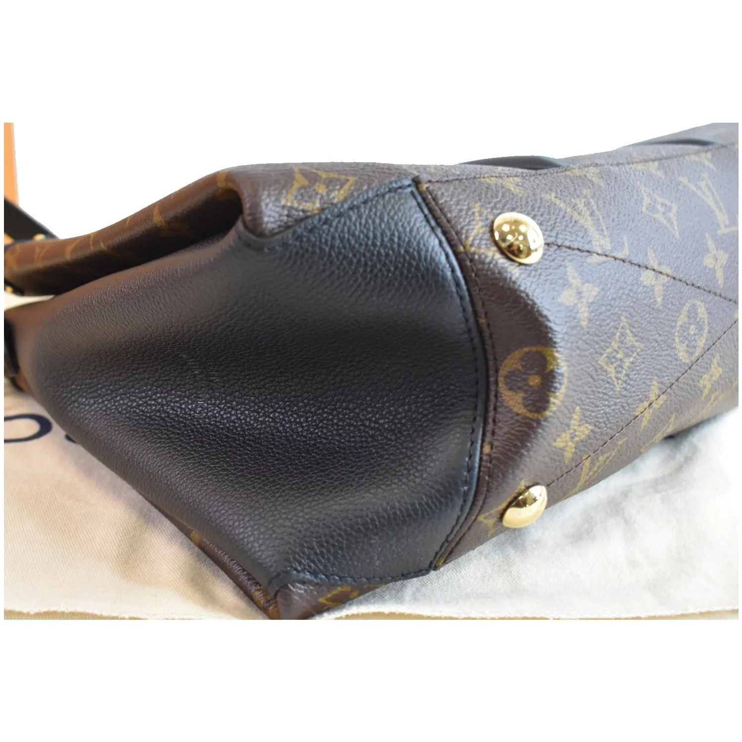 LOUIS VUITTON Soufflot MM Monogram Canvas Shoulder Bag Black