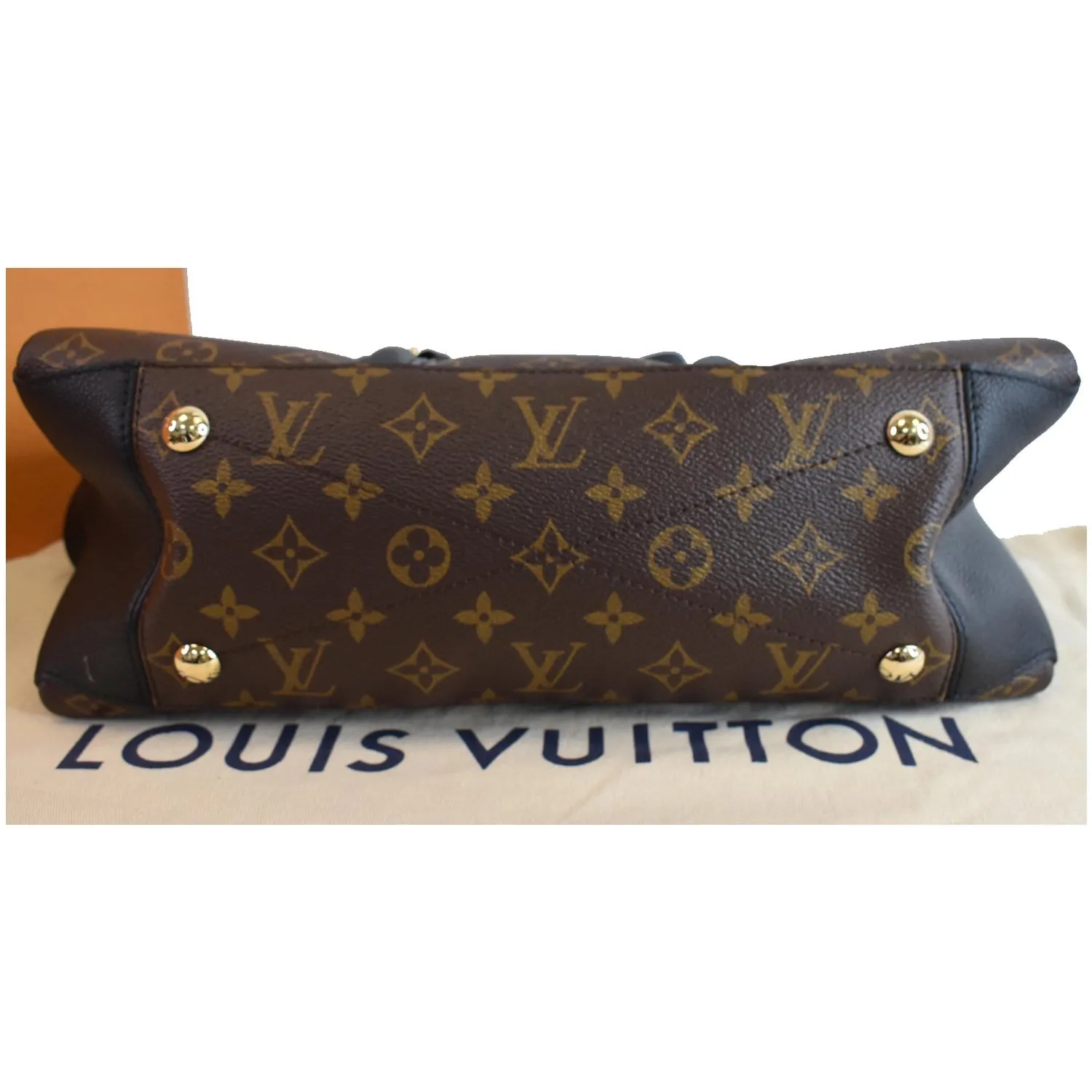 LOUIS VUITTON Soufflot MM Monogram Canvas Shoulder Bag Black
