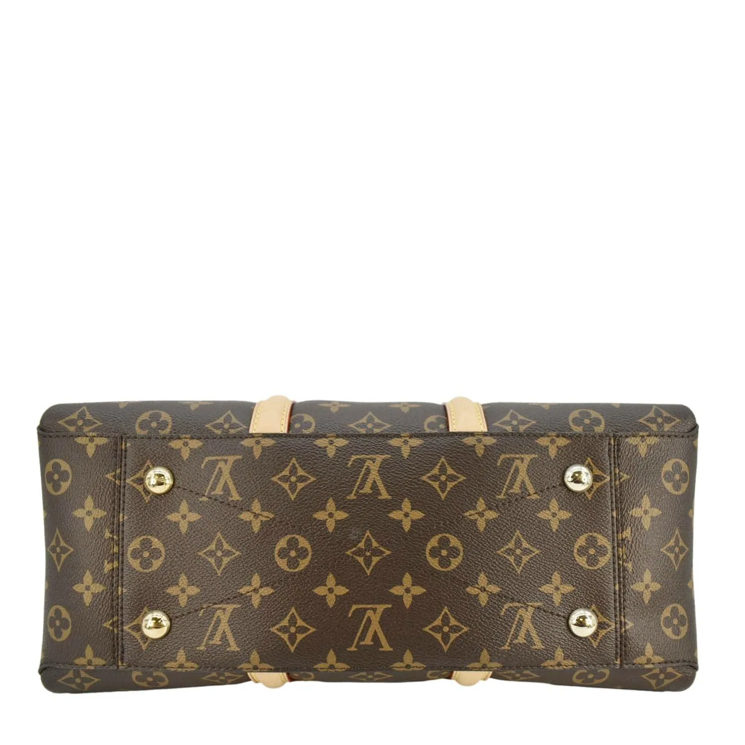 LOUIS VUITTON Soufflot MM Monogram Canvas Shoulder Bag Brown
