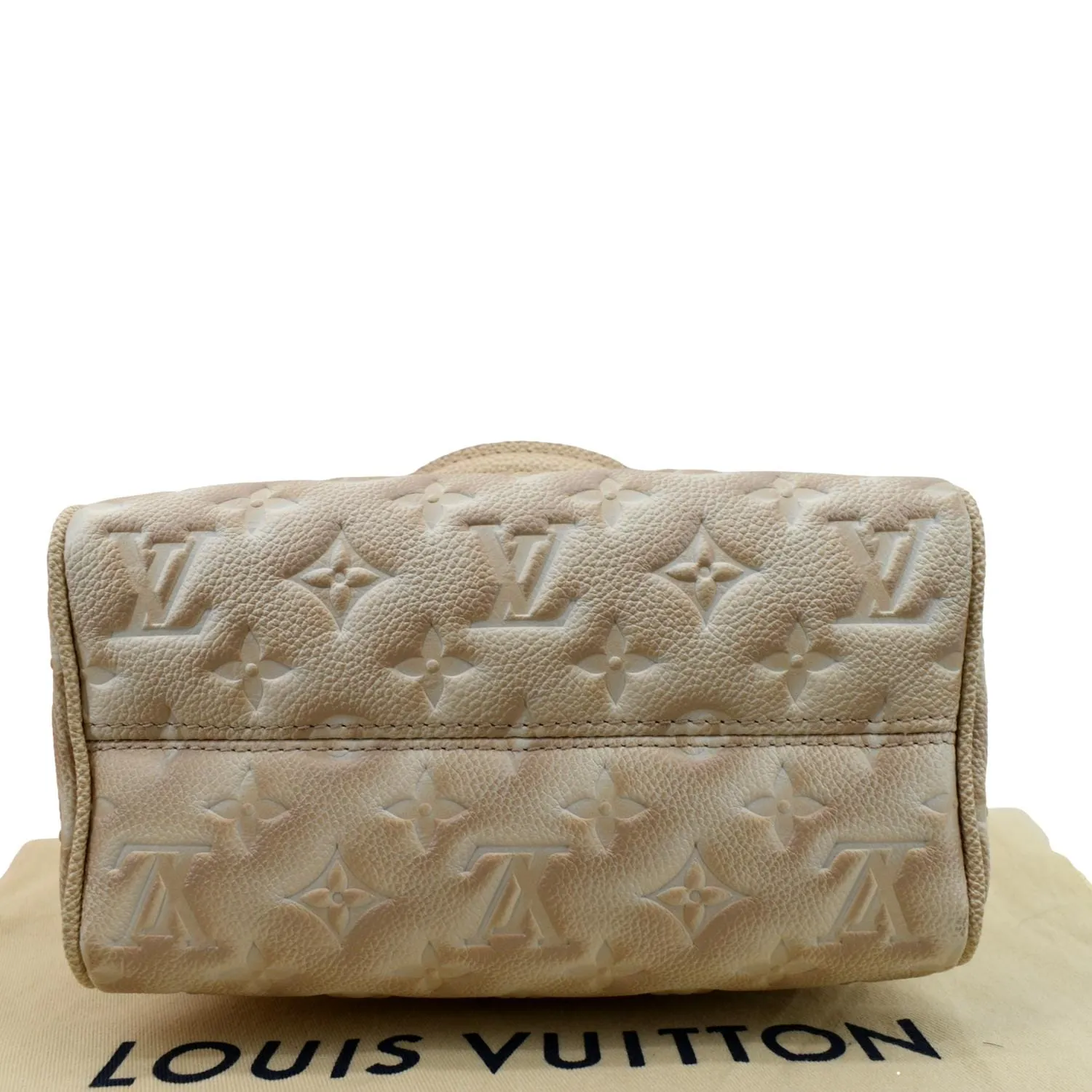 LOUIS VUITTON Speedy 20 Stardust Monogram Embossed Shoulder Bag Beige
