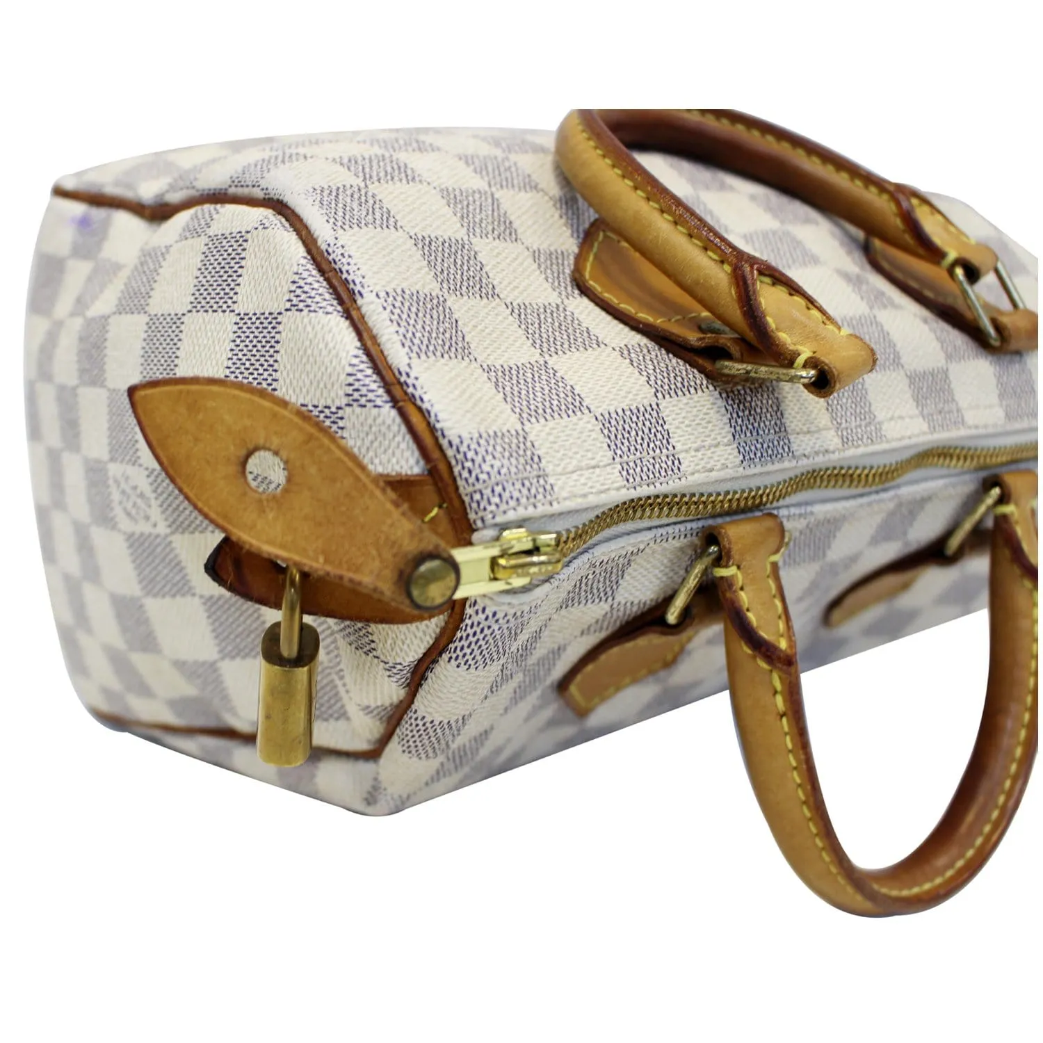 LOUIS VUITTON Speedy 25 Damier Azur Satchel Bag
