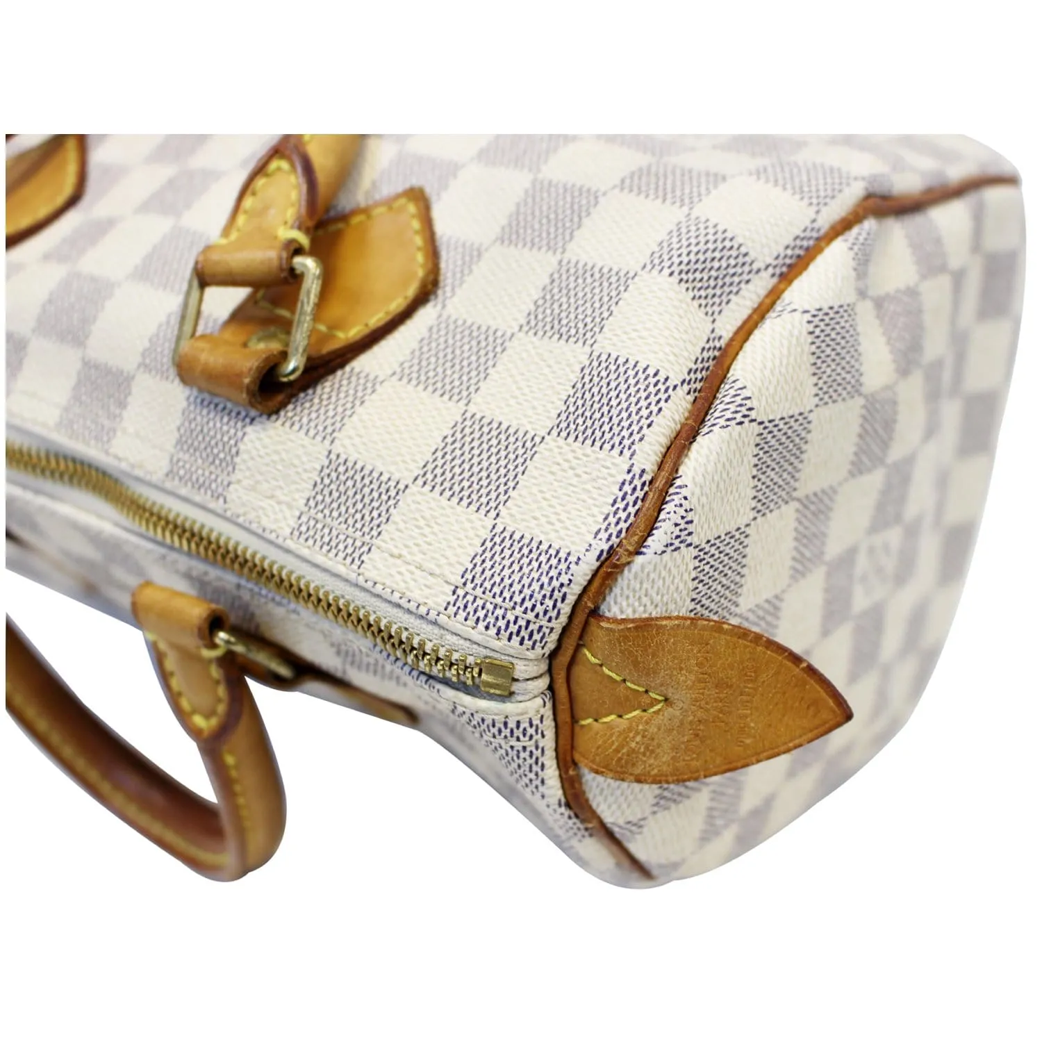 LOUIS VUITTON Speedy 25 Damier Azur Satchel Bag