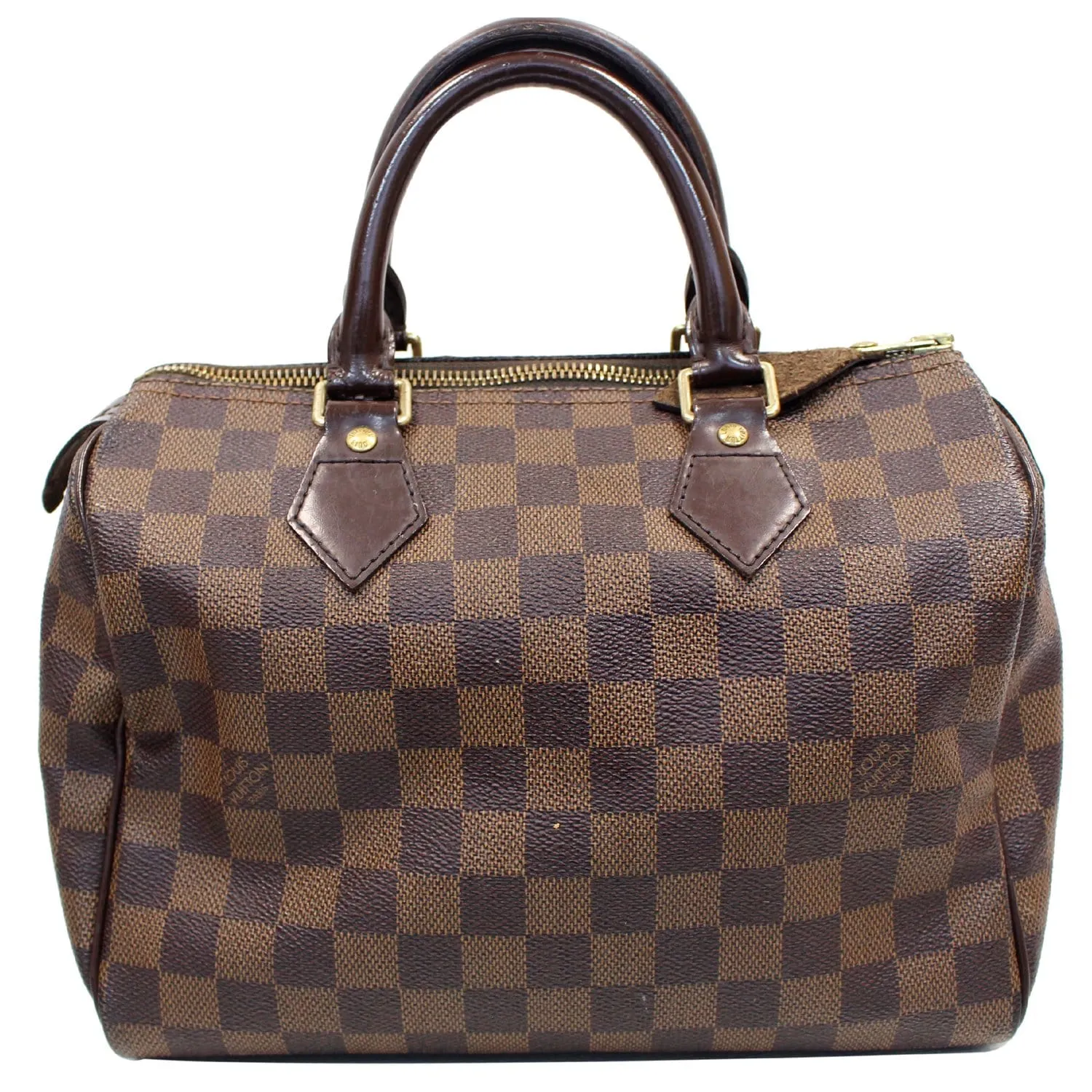 LOUIS VUITTON Speedy 25 Damier Ebene Satchel Bag Brown