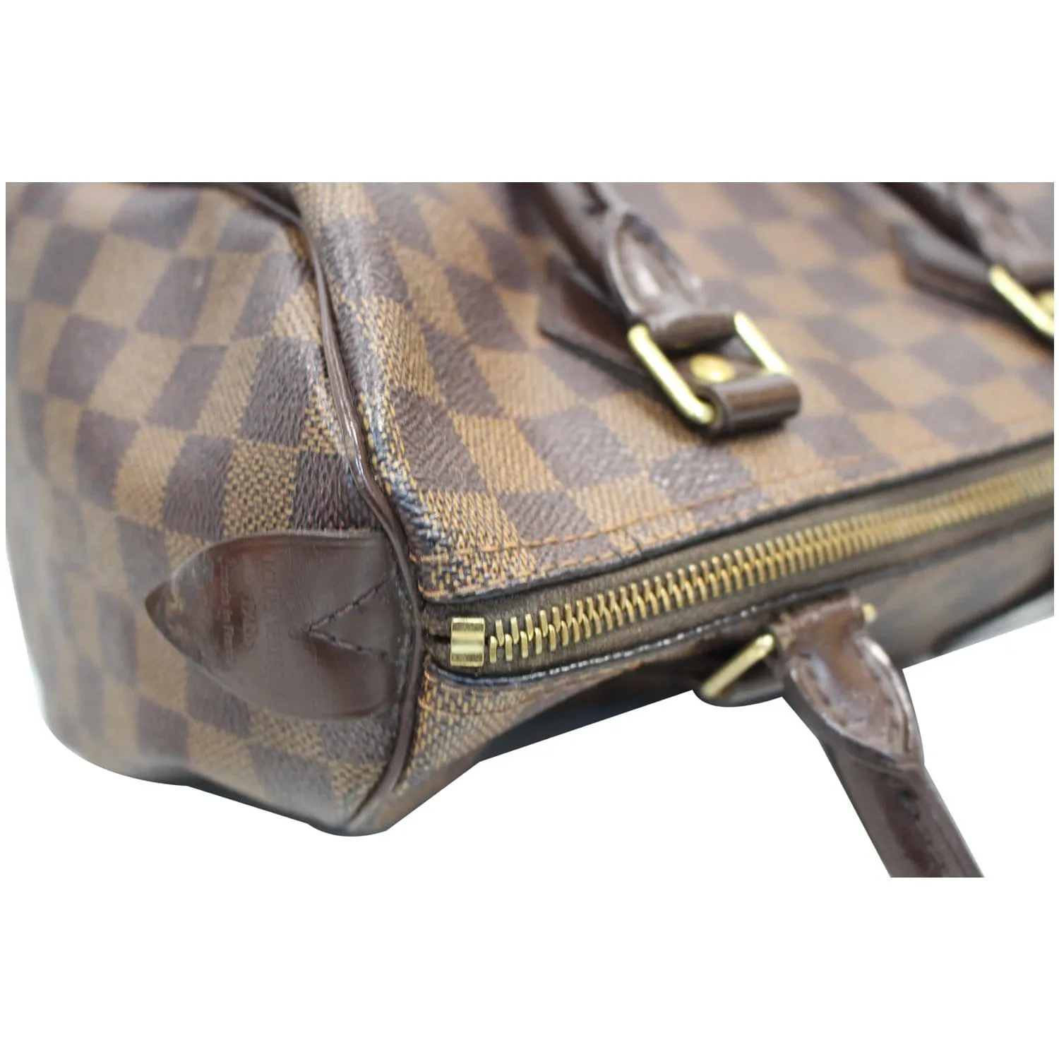LOUIS VUITTON Speedy 25 Damier Ebene Satchel Bag Brown
