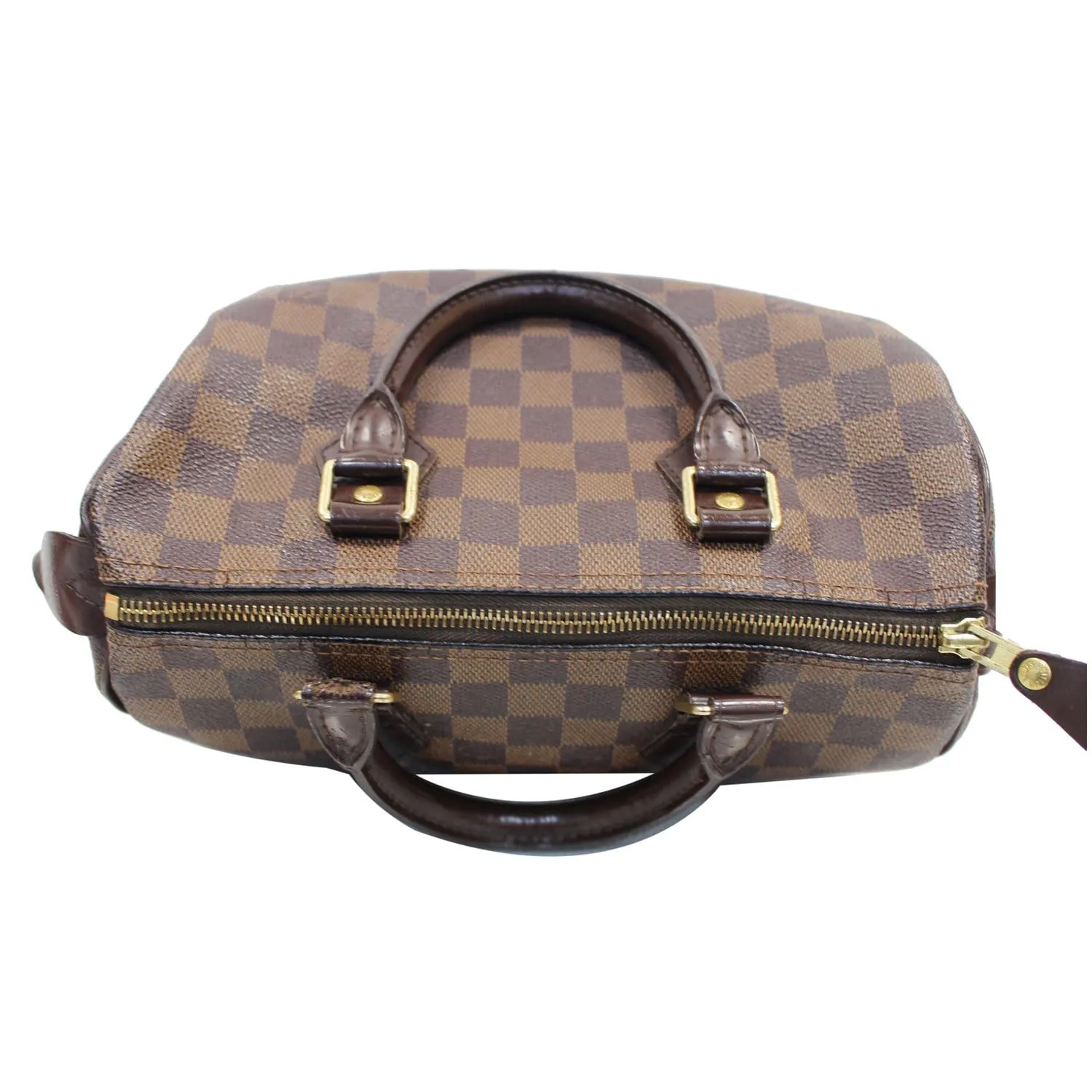LOUIS VUITTON Speedy 25 Damier Ebene Satchel Bag Brown