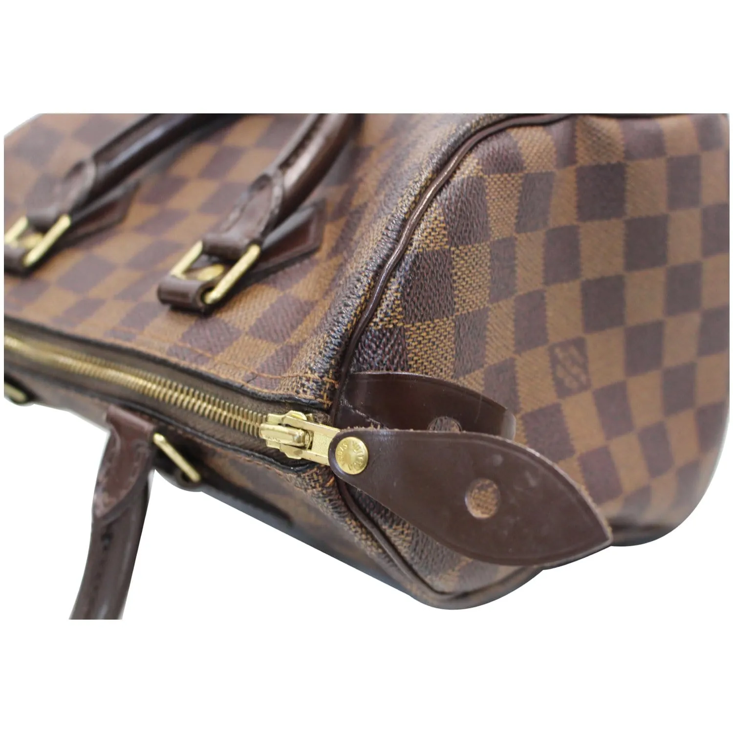 LOUIS VUITTON Speedy 25 Damier Ebene Satchel Bag Brown