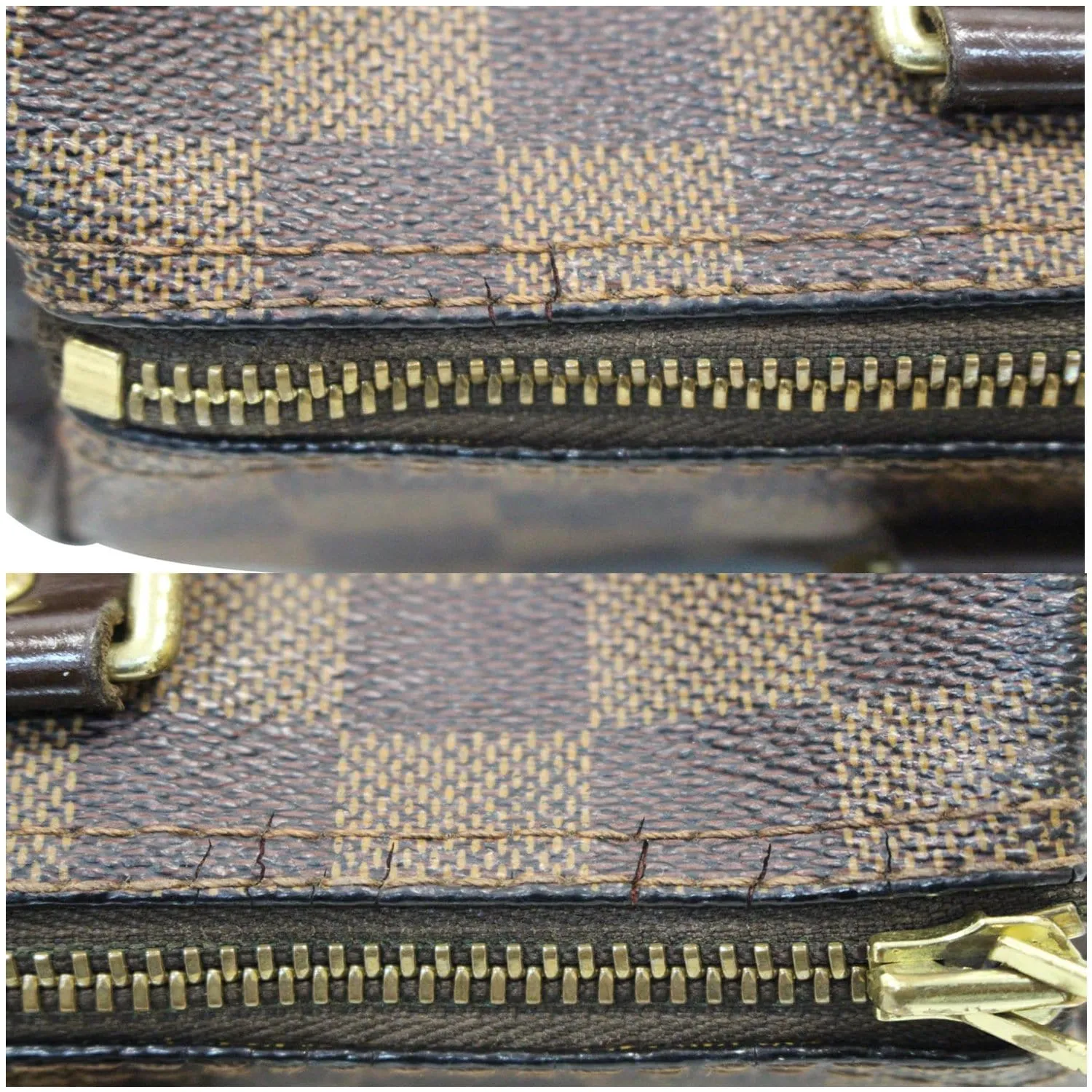 LOUIS VUITTON Speedy 25 Damier Ebene Satchel Bag Brown