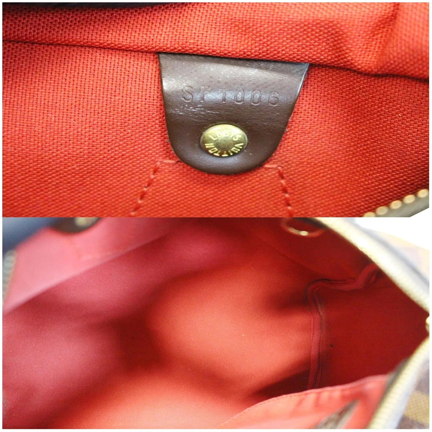 LOUIS VUITTON Speedy 25 Damier Ebene Satchel Bag Brown
