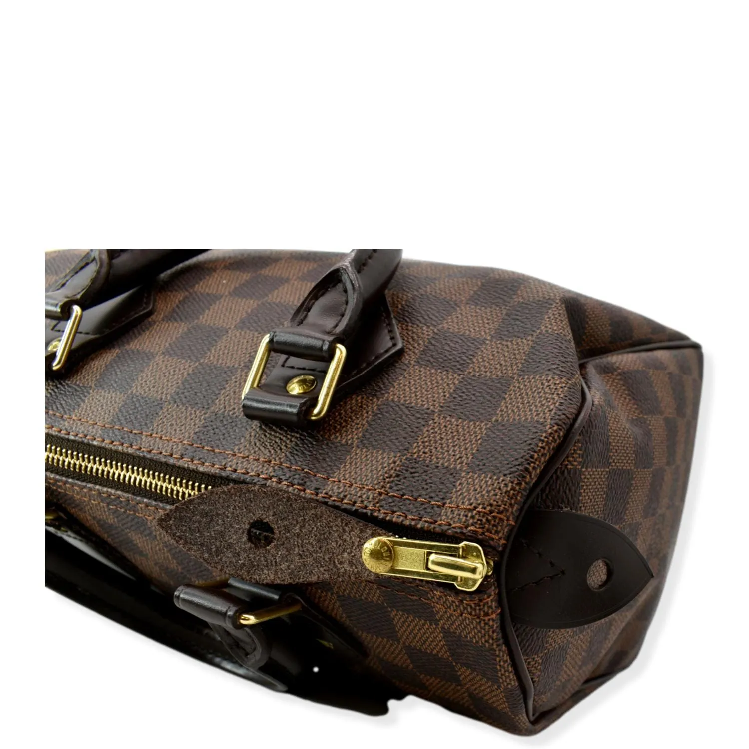 LOUIS VUITTON Speedy 25 Damier Ebene Shoulder Bag Brown