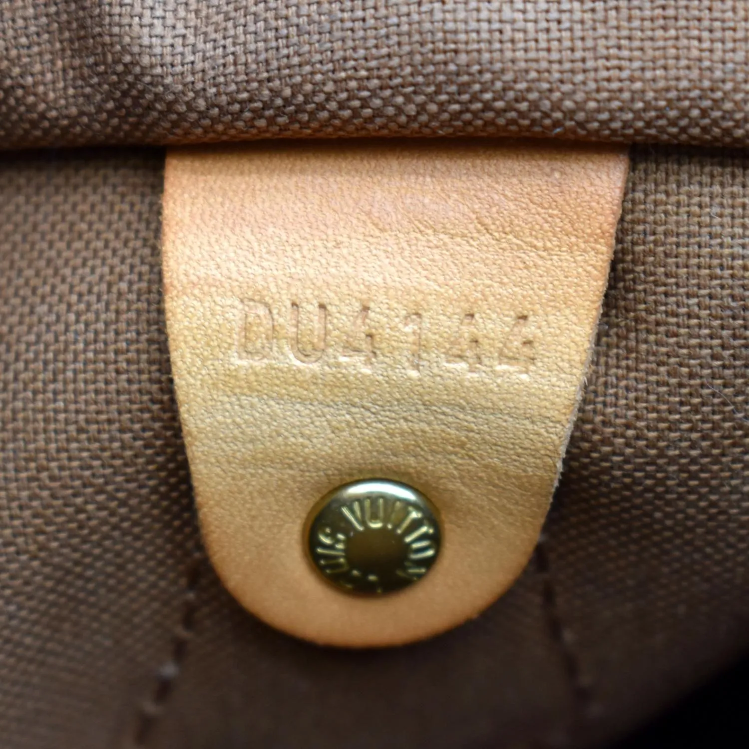 LOUIS VUITTON Speedy 25 Monogram Canvas Satchel Bag Brown