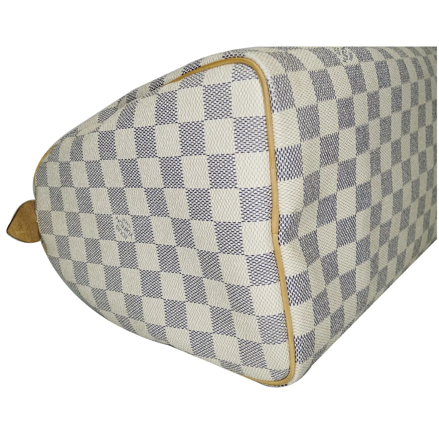 LOUIS VUITTON Speedy 30 Damier Azur Satchel Bag White