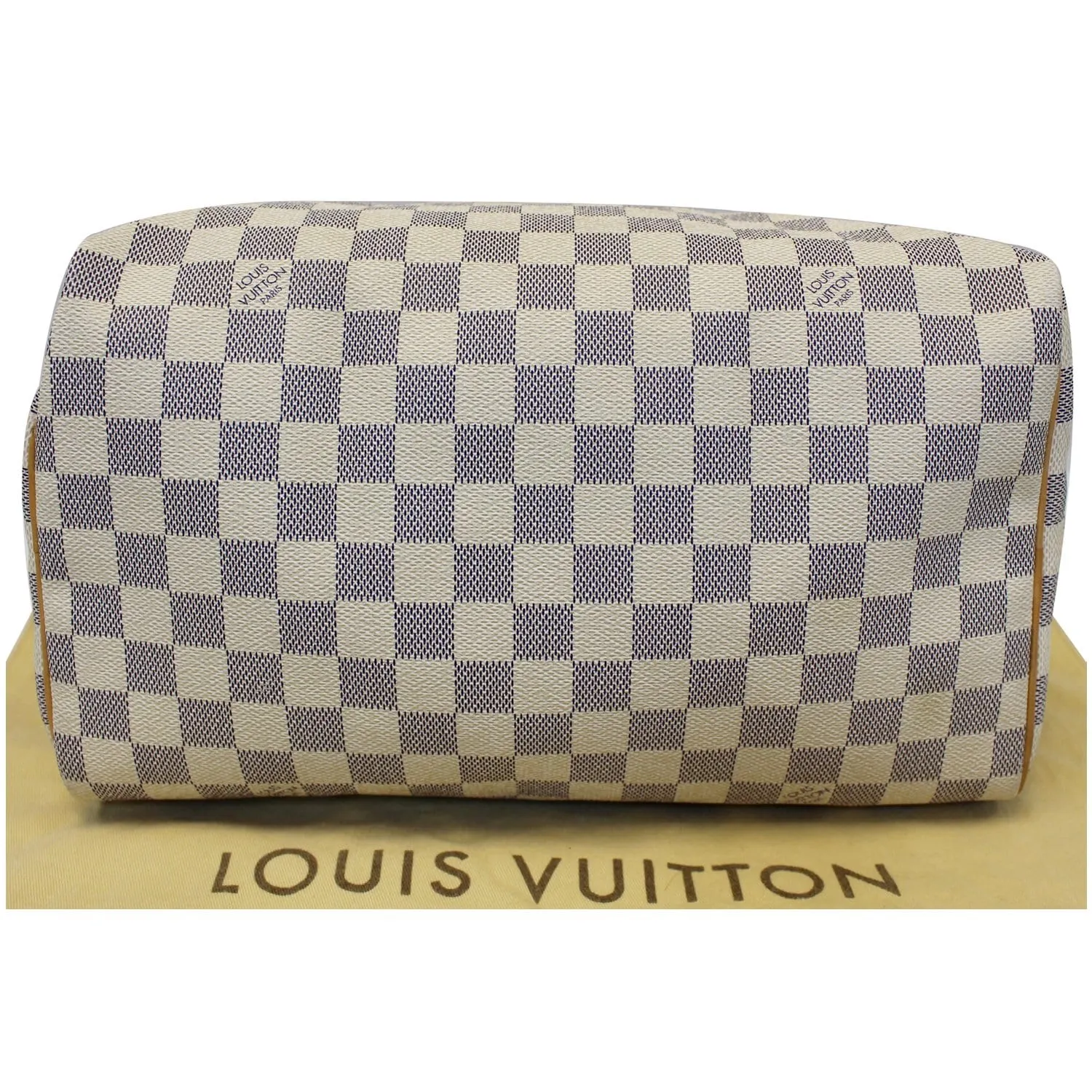 Louis Vuitton Speedy 30 Damier Azur Satchel Bag White