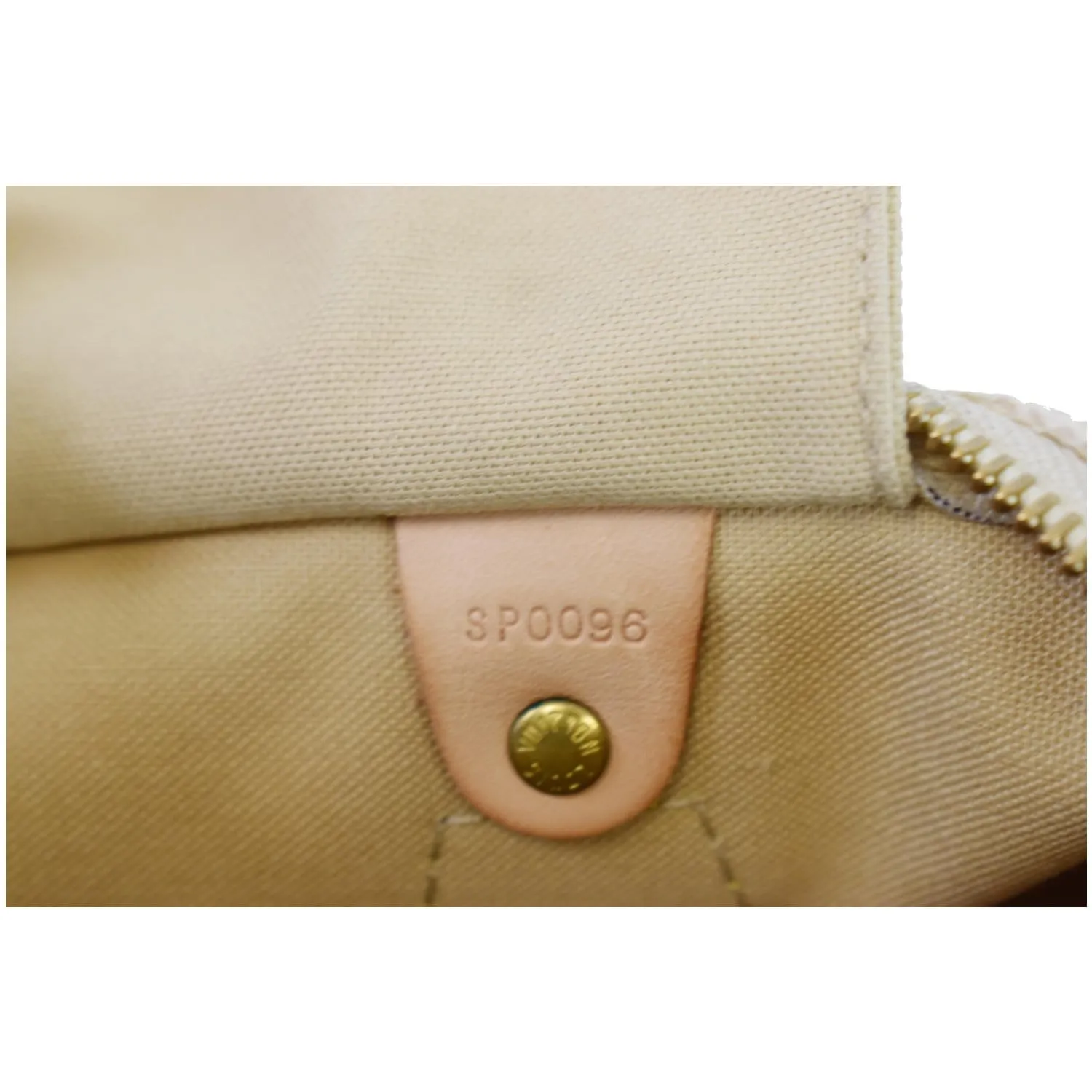 LOUIS VUITTON Speedy 30 Damier Azur Satchel Bag White