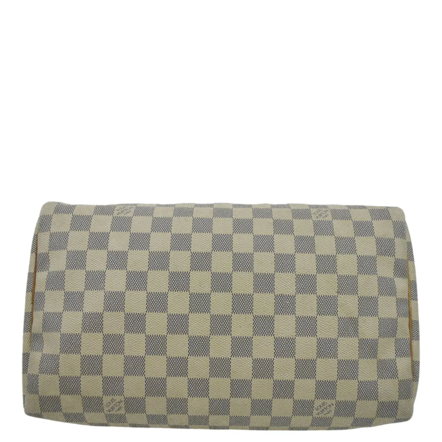 LOUIS VUITTON Speedy 30 Damier Azur Satchel Bag White