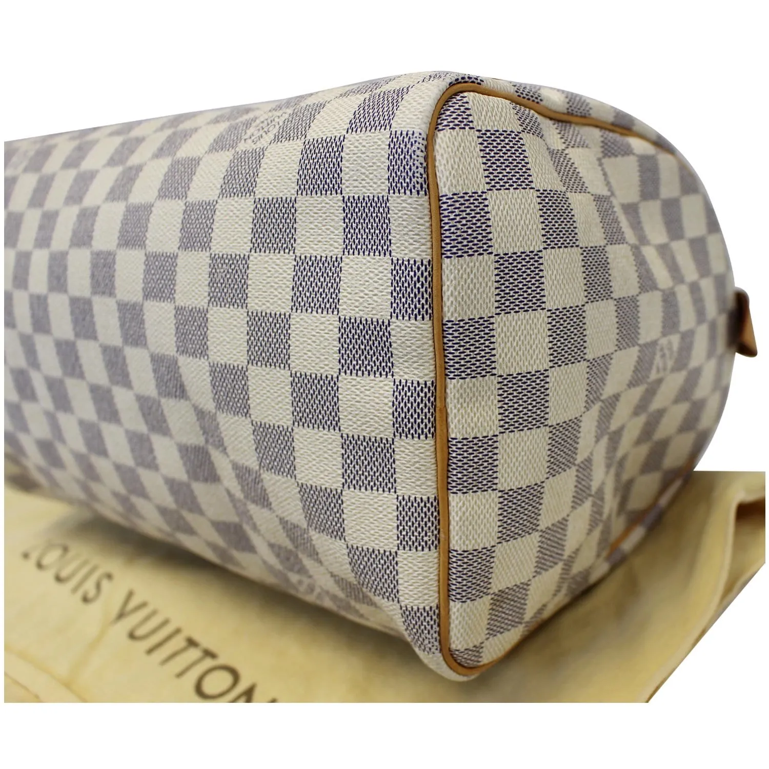Louis Vuitton Speedy 30 Damier Azur Satchel Bag White