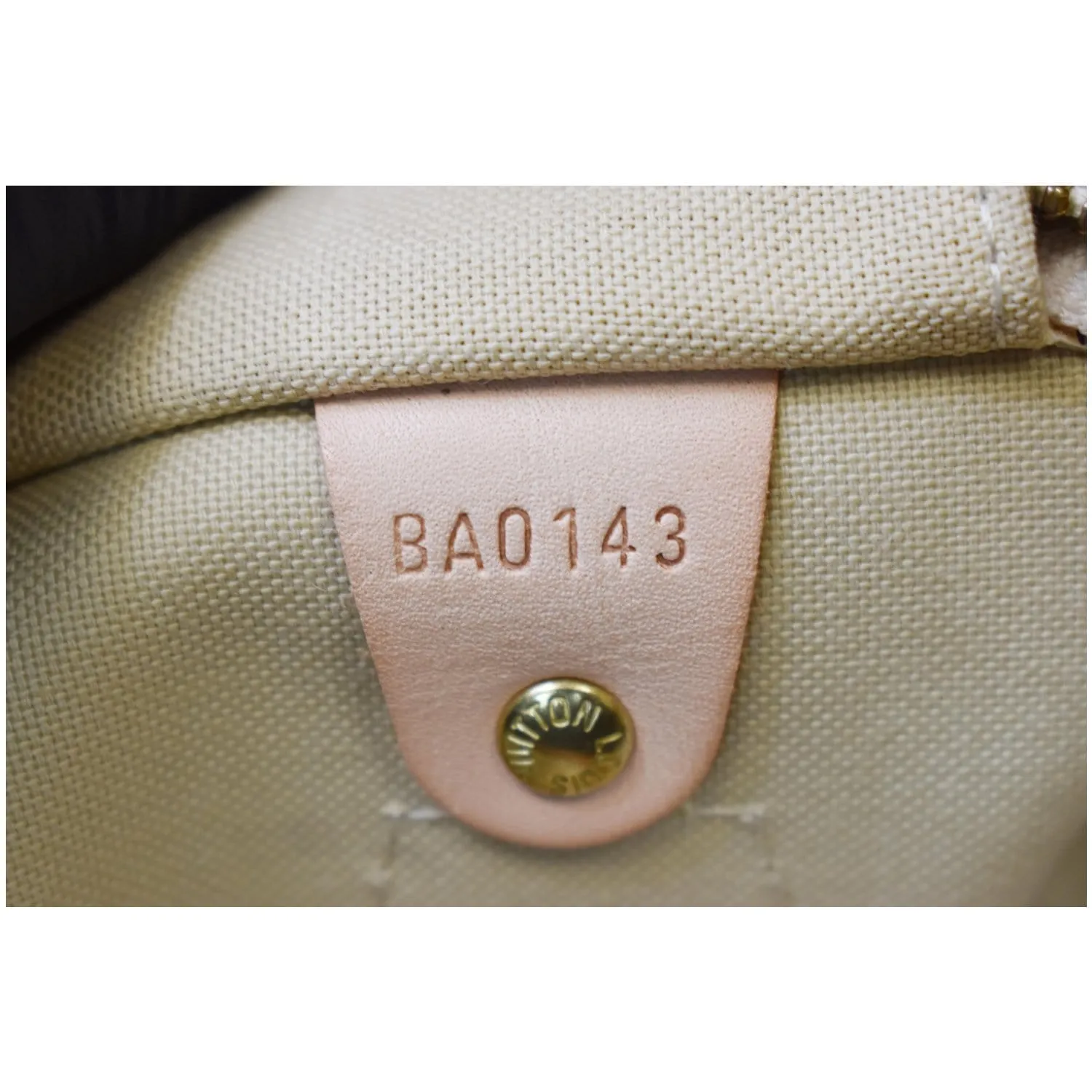 LOUIS VUITTON Speedy 30 Damier Azur Satchel Bag White