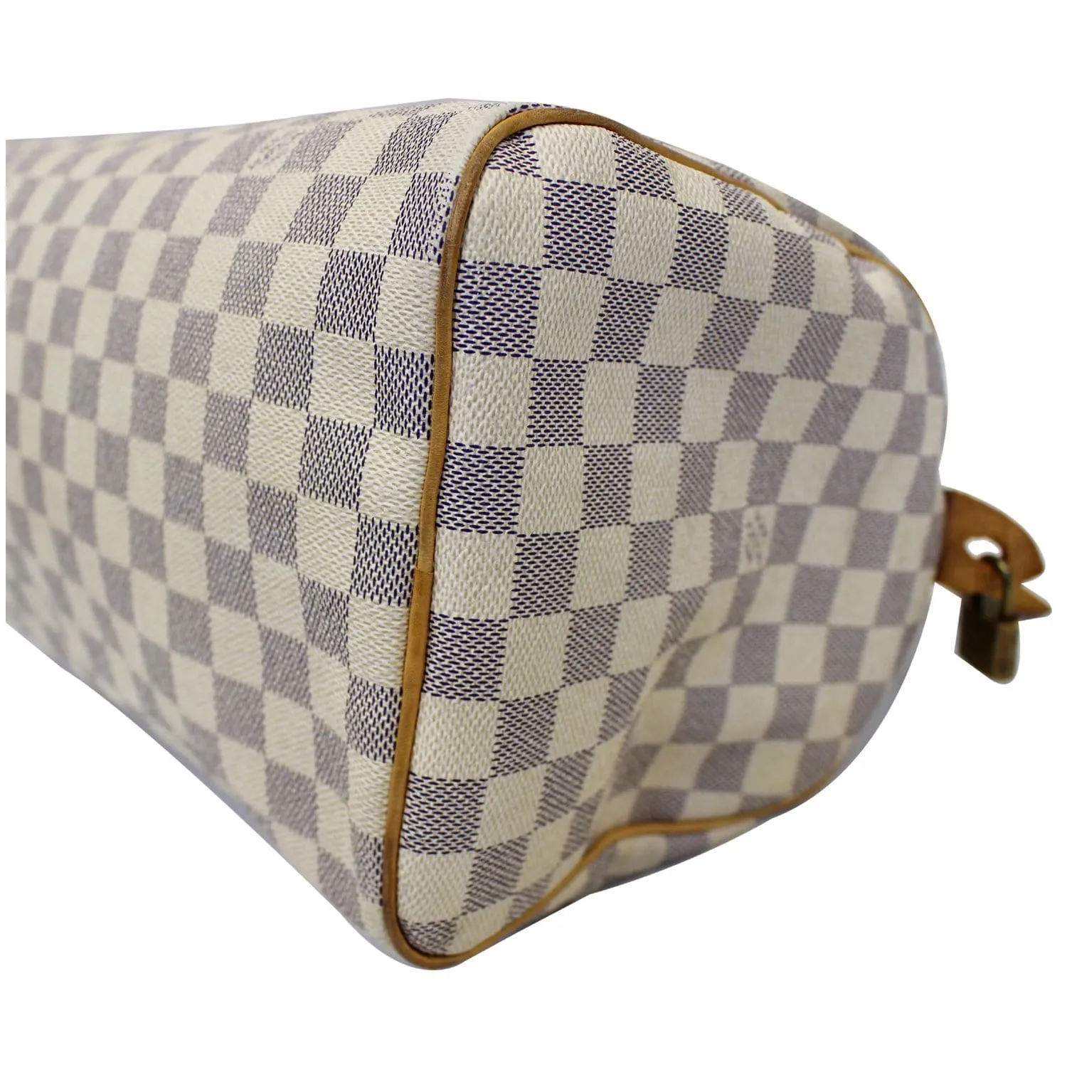 LOUIS VUITTON Speedy 30 Damier Azur Satchel Handbag White