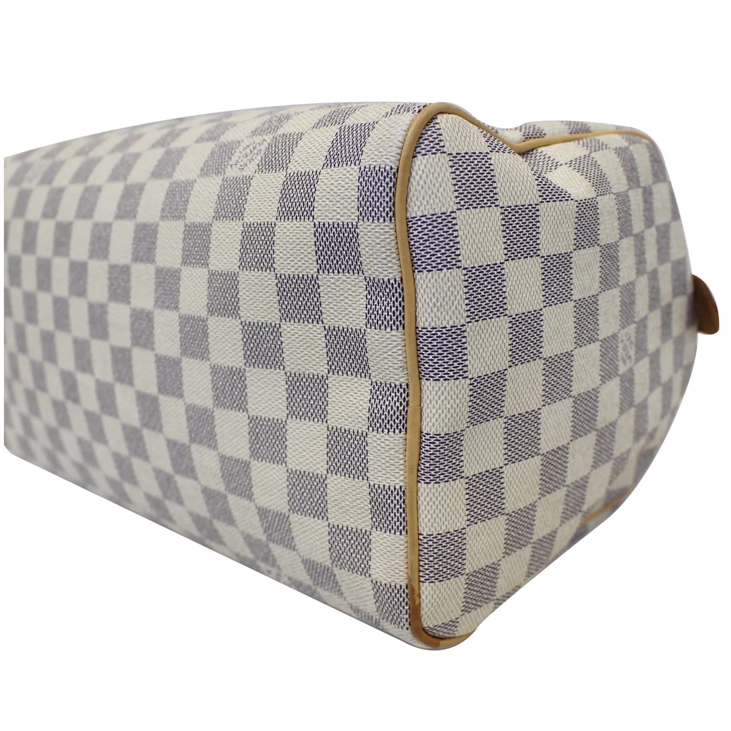 LOUIS VUITTON  Speedy 30 Damier Azur Satchel Handbag White