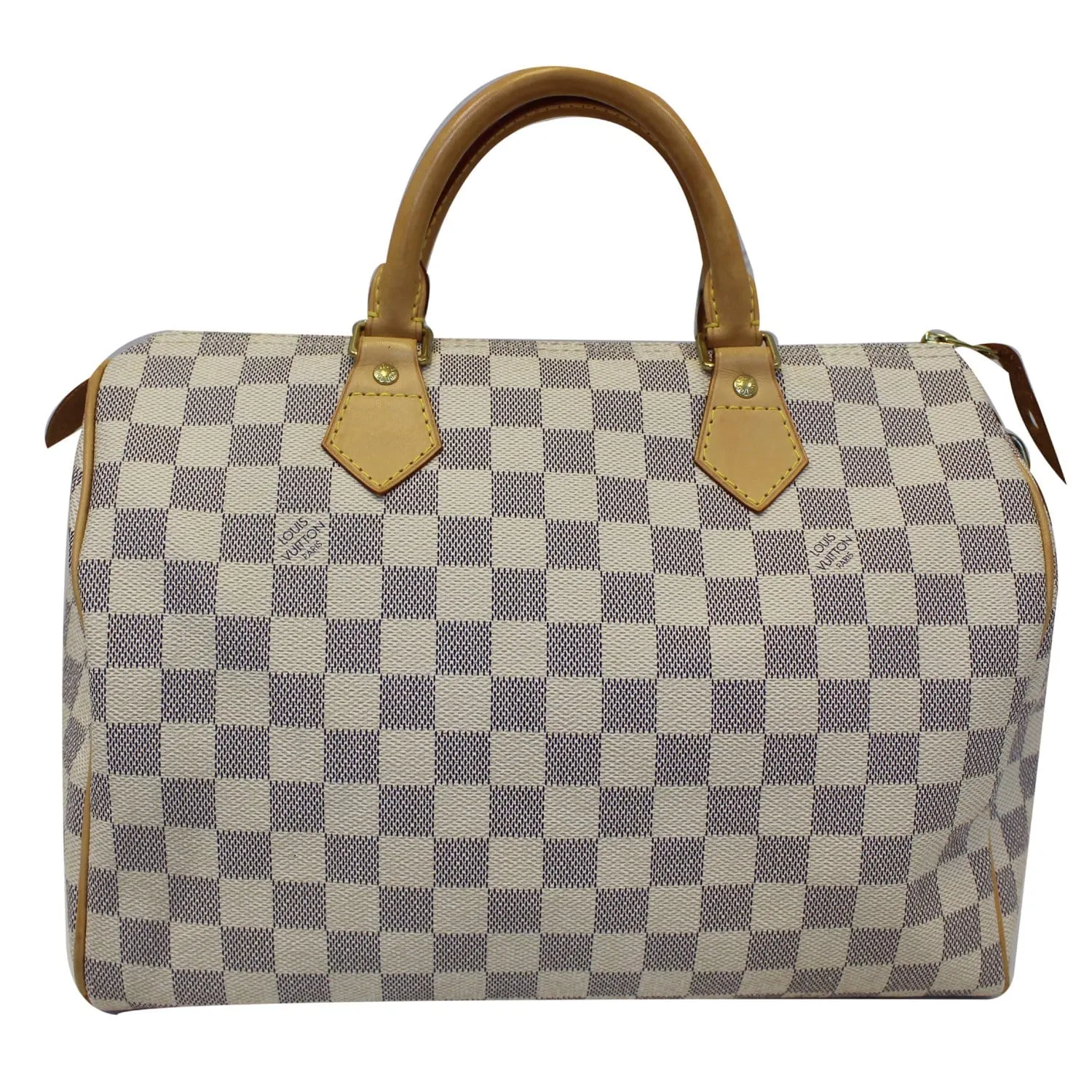 LOUIS VUITTON  Speedy 30 Damier Azur Satchel Handbag White
