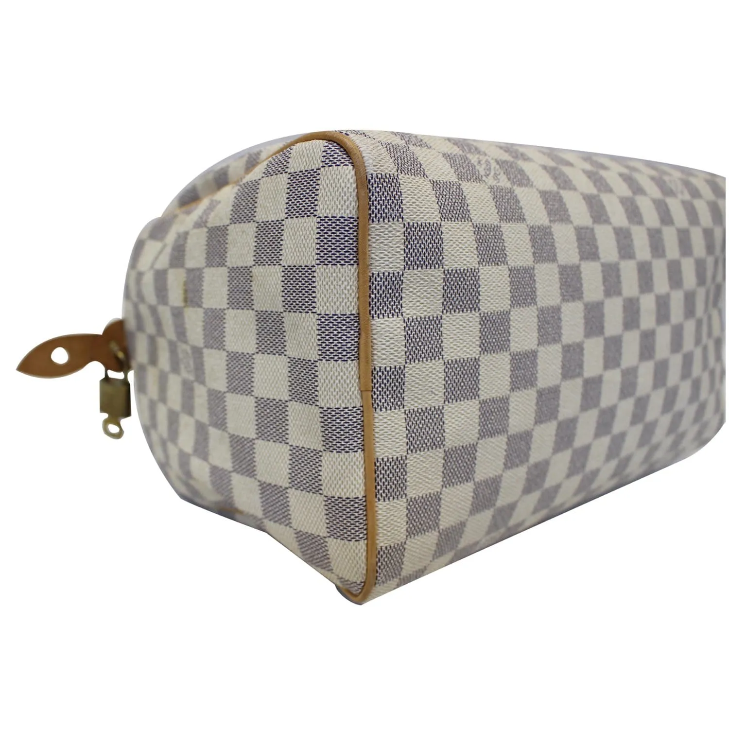 LOUIS VUITTON  Speedy 30 Damier Azur Satchel Handbag White