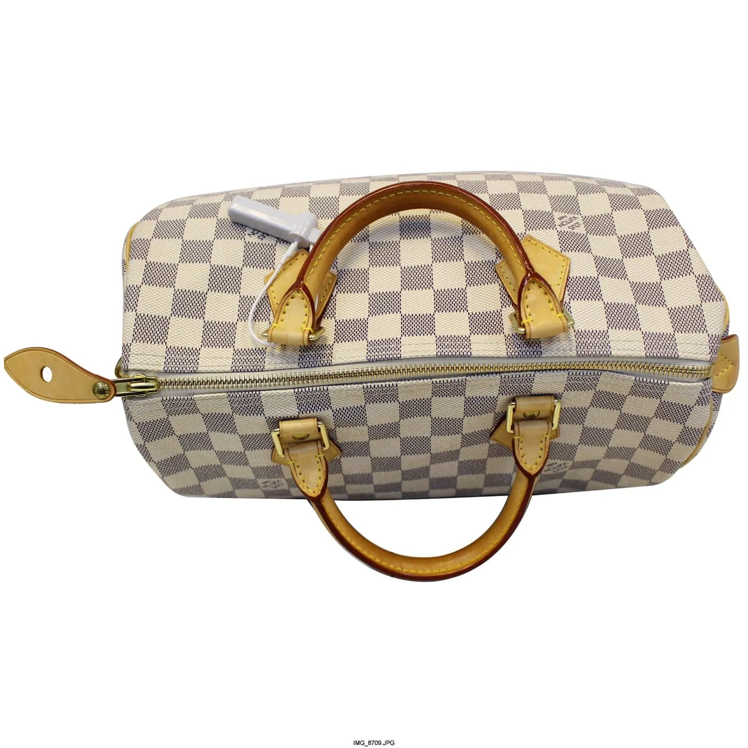 LOUIS VUITTON Speedy 30 Damier Azur Satchel Handbag