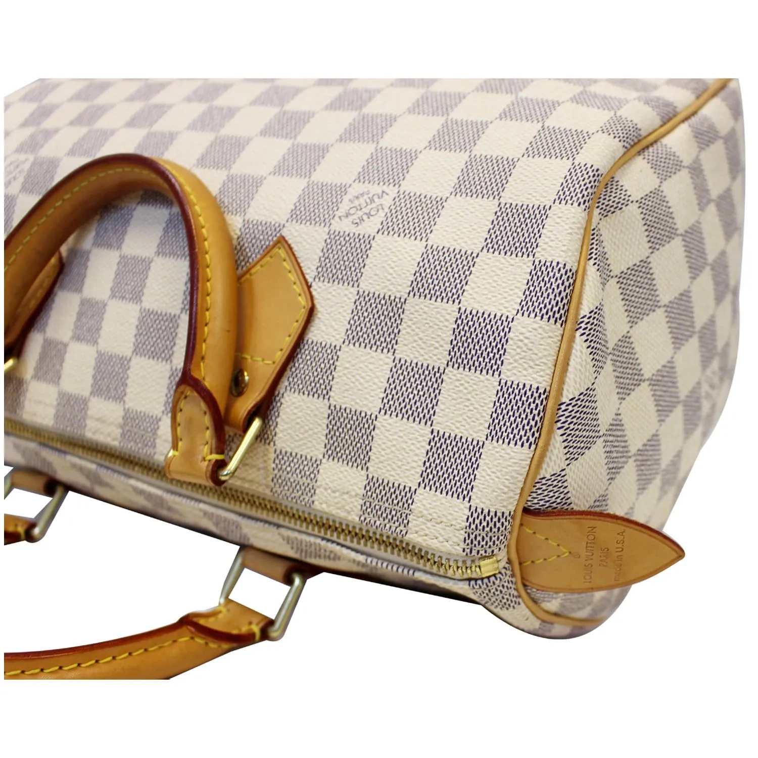 LOUIS VUITTON Speedy 30 Damier Azur Satchel Handbag