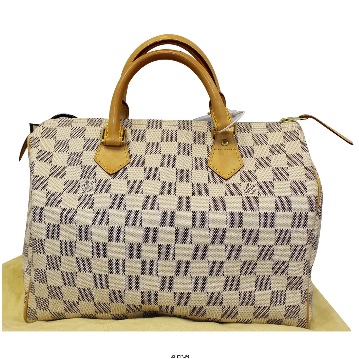 LOUIS VUITTON Speedy 30 Damier Azur Satchel Handbag
