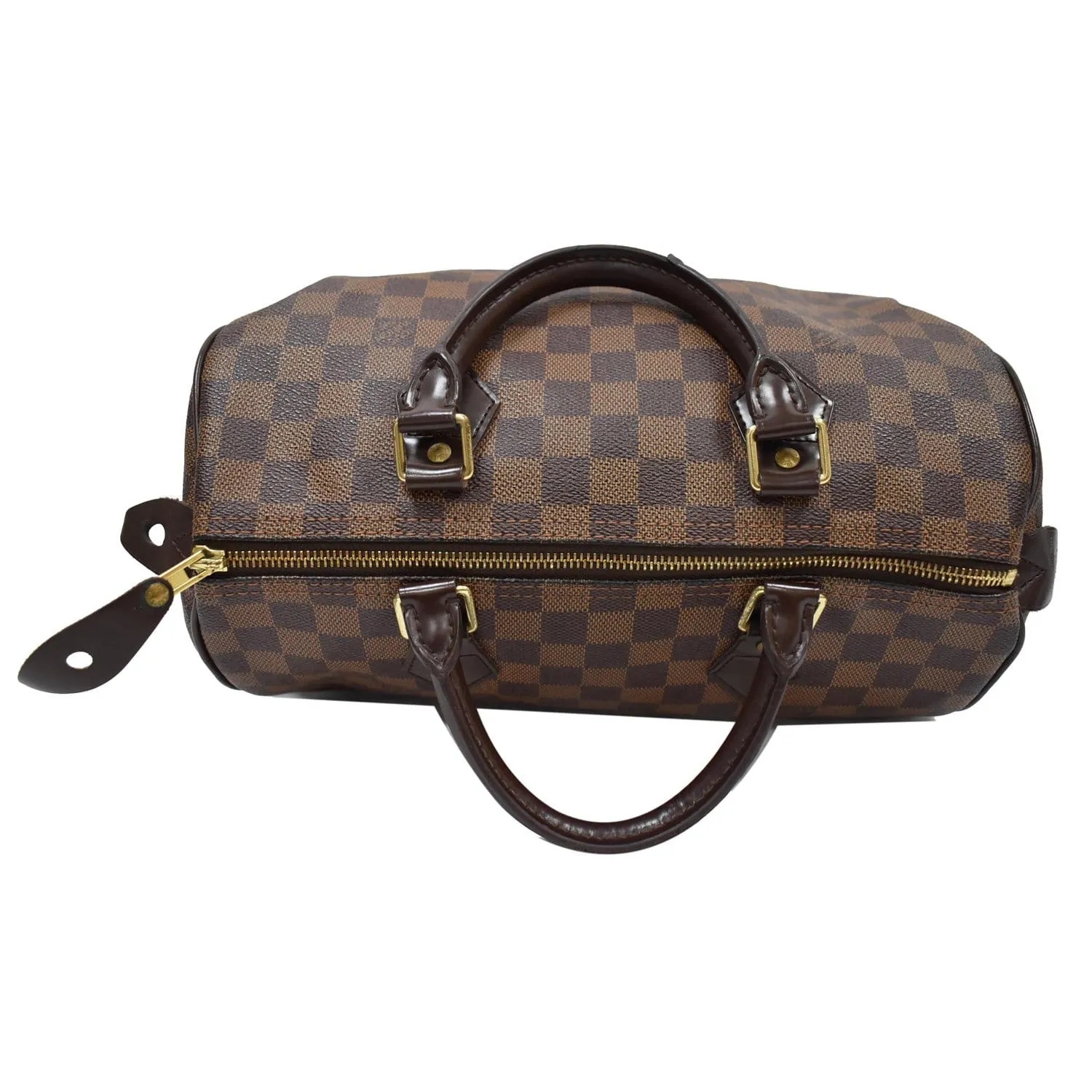 LOUIS VUITTON Speedy 30 Damier Ebene Satchel Bag Brown